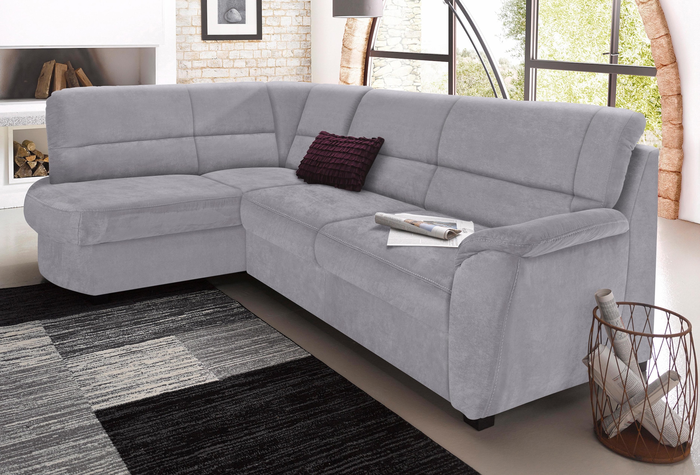 sit&more Ecksofa »Pandora L-Form«, wahlweise mit Bettfunktion und Bettkaste günstig online kaufen