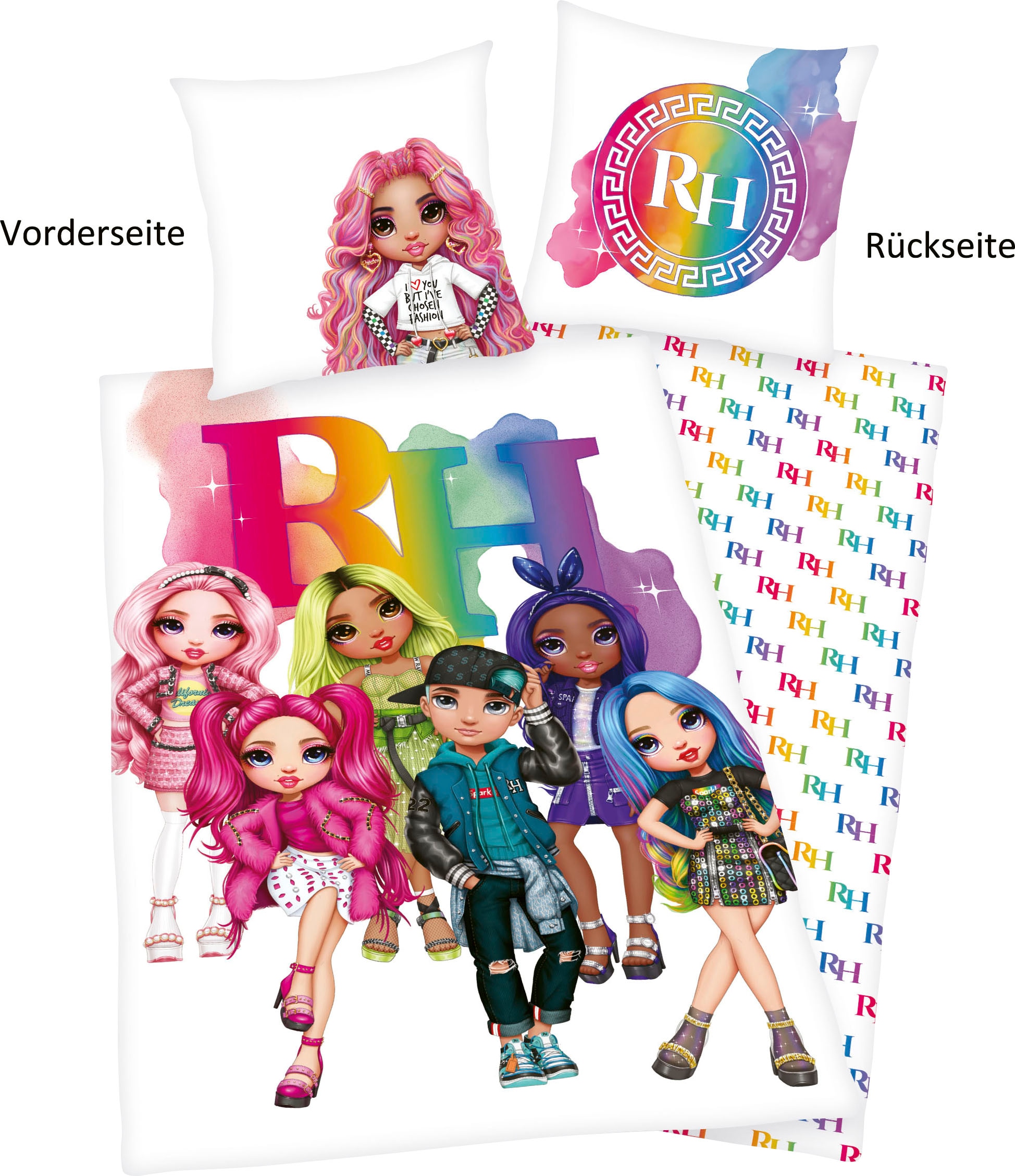 Rainbow High Kinderbettwäsche »Rainbow High«, mit tollem Motiv günstig online kaufen