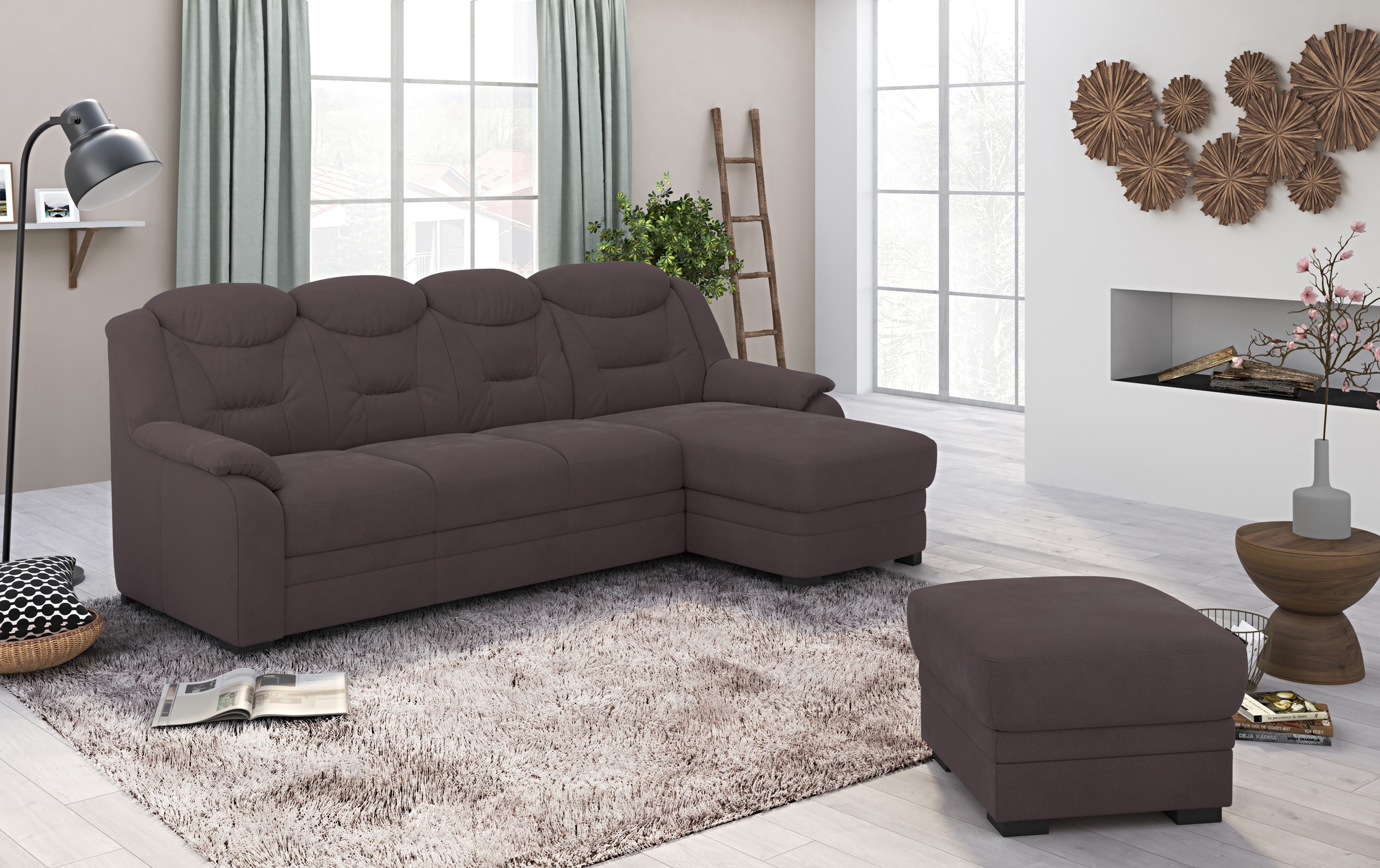 COTTA Ecksofa "Marcus L-Form" wahlweise mit Bettfunktion günstig online kaufen