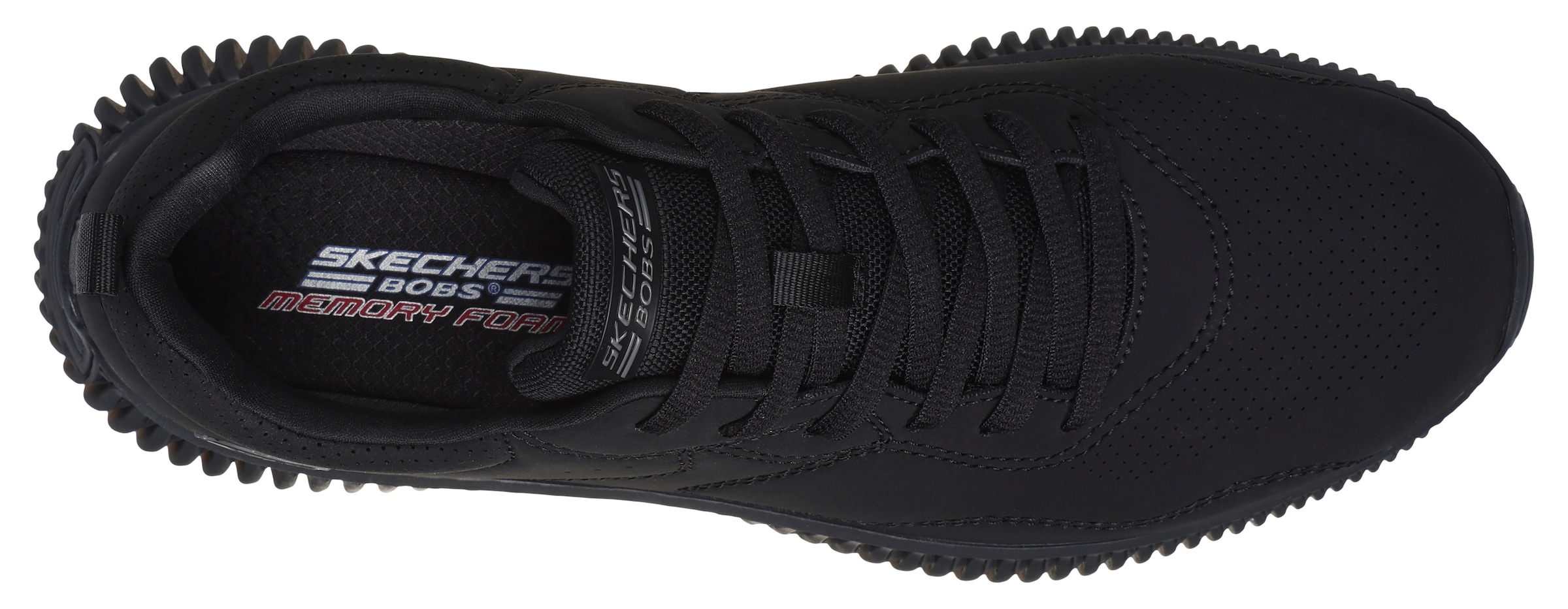 Skechers Sneaker »BOBS GEO-HOW DEBONAIR«, Freizeitschuh, Halbschuh, Schnürschuh im monochrome Look