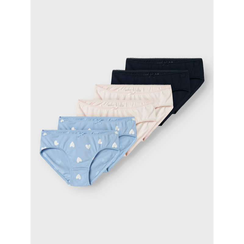 NAME IT Panty »NKFBRIEFS 6P HEARTS NOOS« Packung, 6 Stk. tlg. Serenity 104 104 Unterwäsche von name it für Mädchen