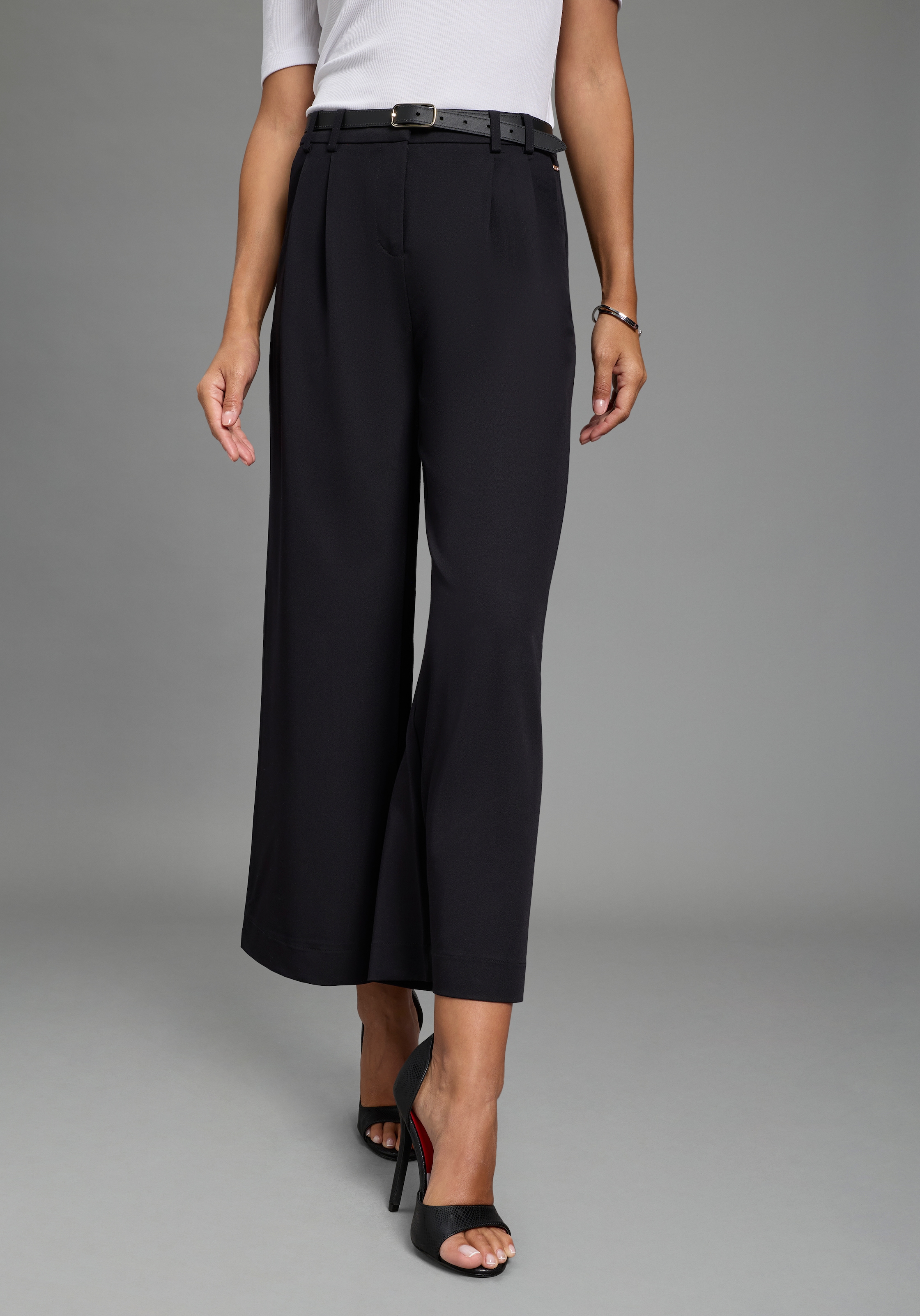 Laura Scott Bundfaltenhose  mit weitem Bein