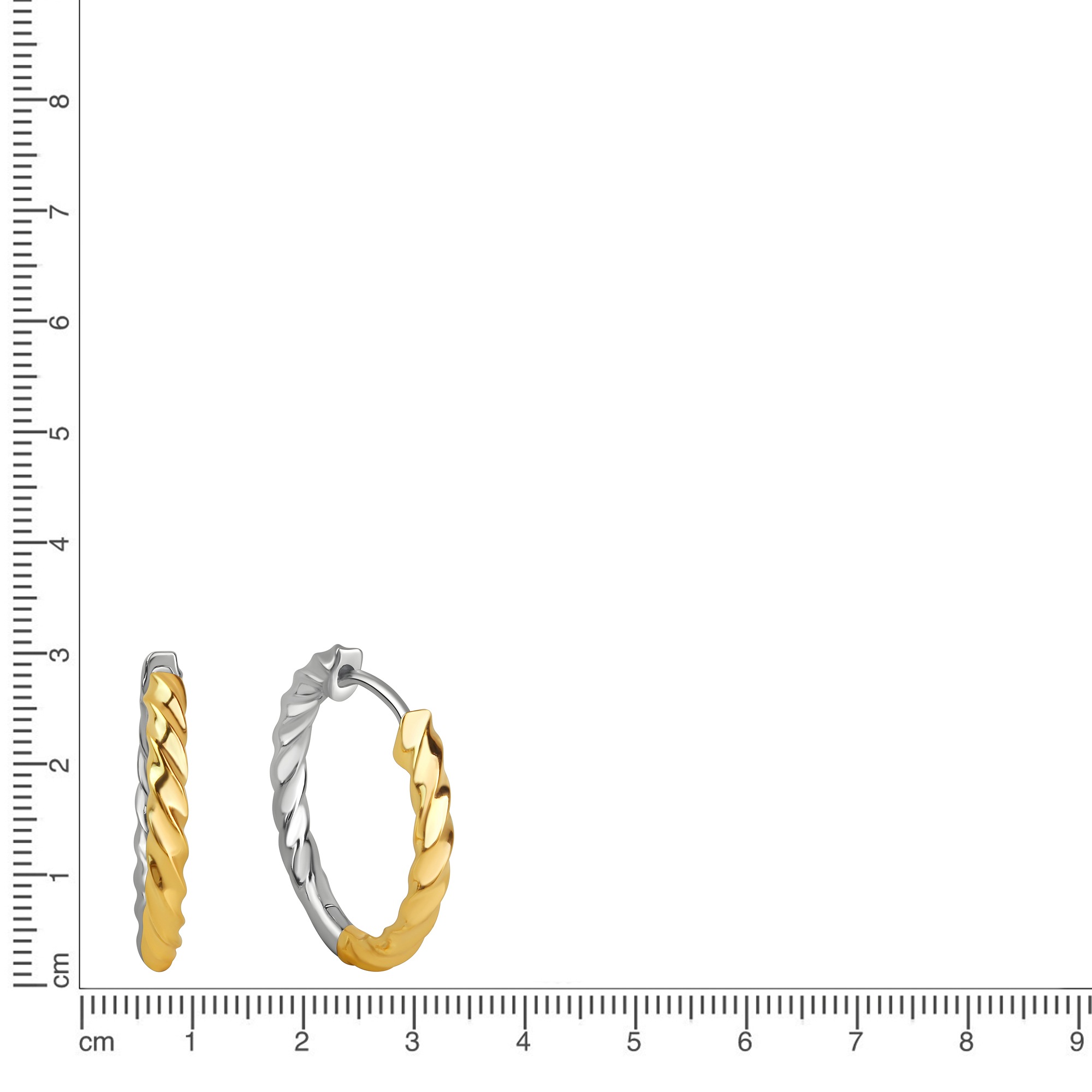 Vivance Paar Creolen »925/- Sterling Silber rhodiniert und vergoldet«
