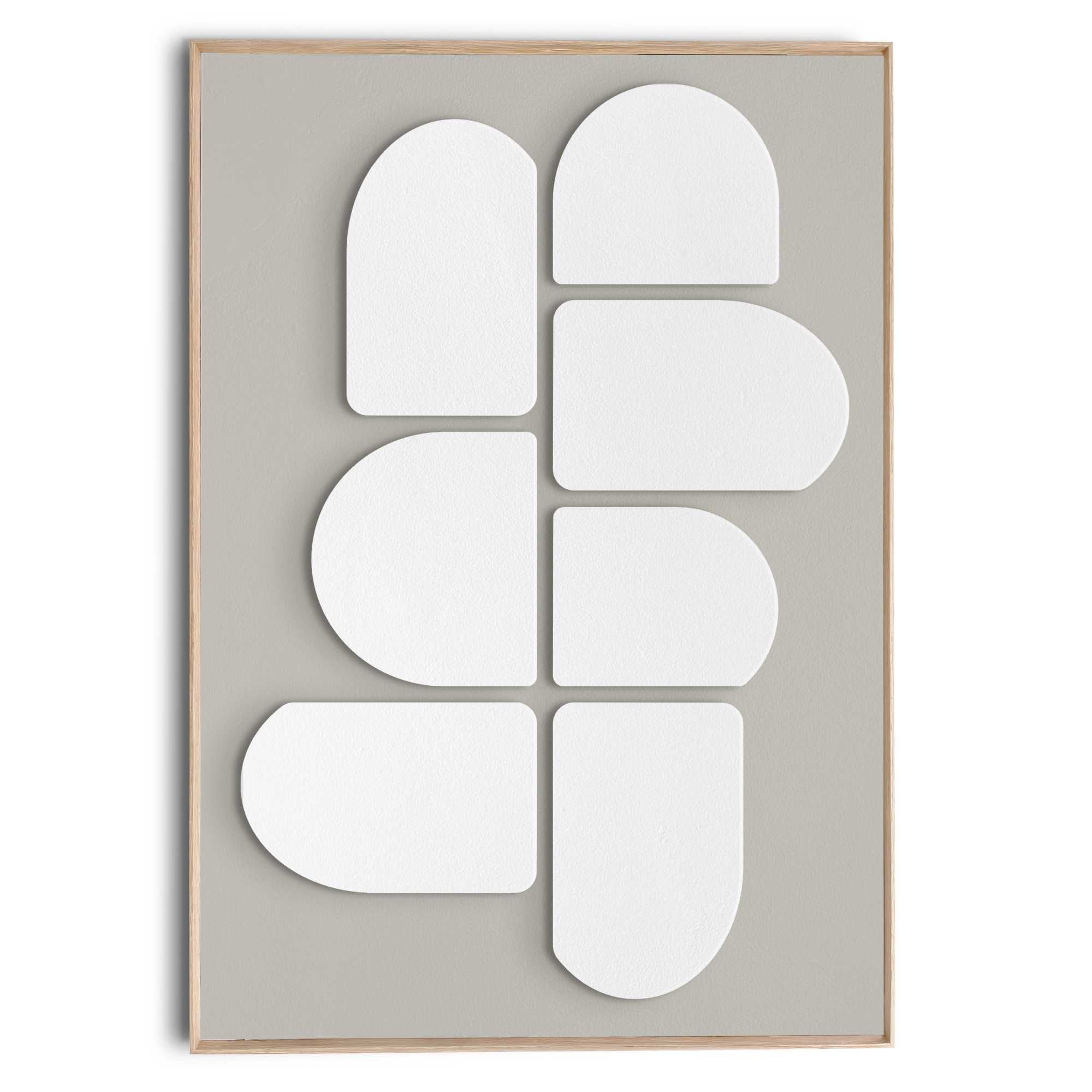 Reinders! Wandbild »Abstract lichtgrijs met wit« Home Office - Weiß - MDF - günstig online kaufen