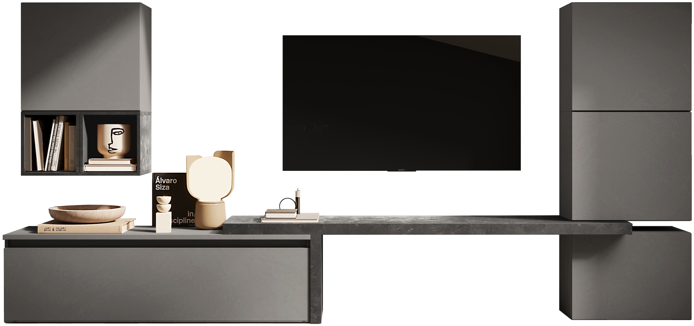 Home affaire Wohnwand »Infinity, 7tlg. Breite 290 cm, Höhe variabel, Schrankwand, Anbauwand« 7 Stk. tlg.