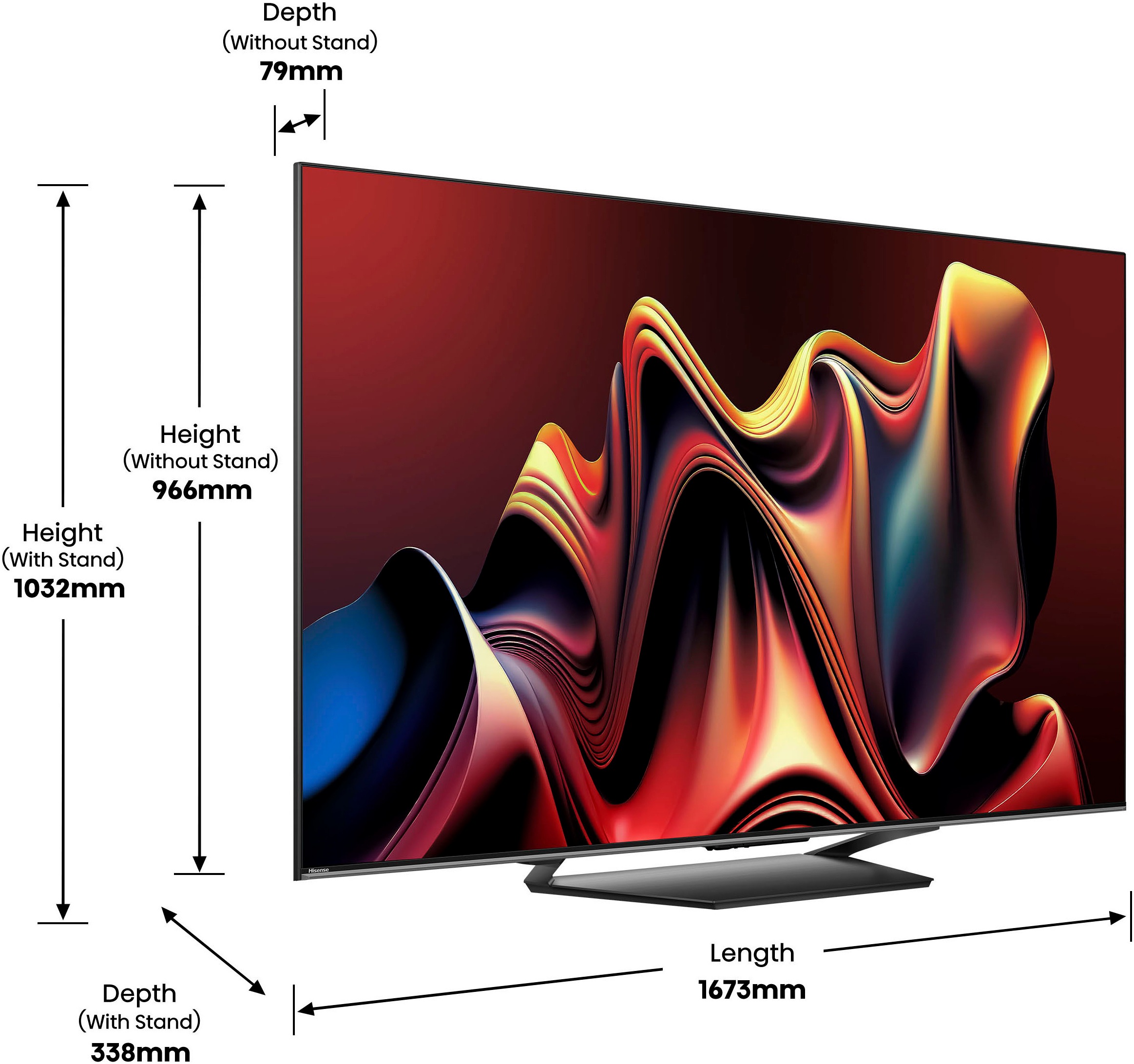 Hisense Mini-LED-Fernseher »75U7NQ«, 4K Ultra HD, Smart-TV, 4KUHD, ULED, Mini LED