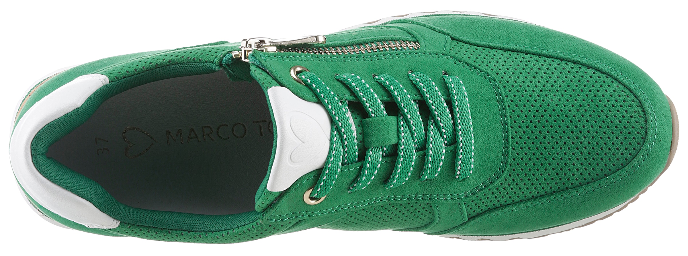 MARCO TOZZI Keilsneaker  , Freizeitschuh, Halbschuh, Schnürschuh in veganer Verarbeitung