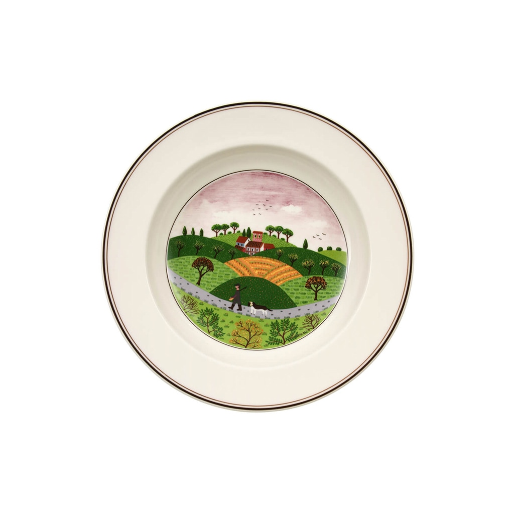Villeroy & Boch Suppenteller »Suppenteller Jäger Design Naif ø 21 cm bunt« günstig online kaufen