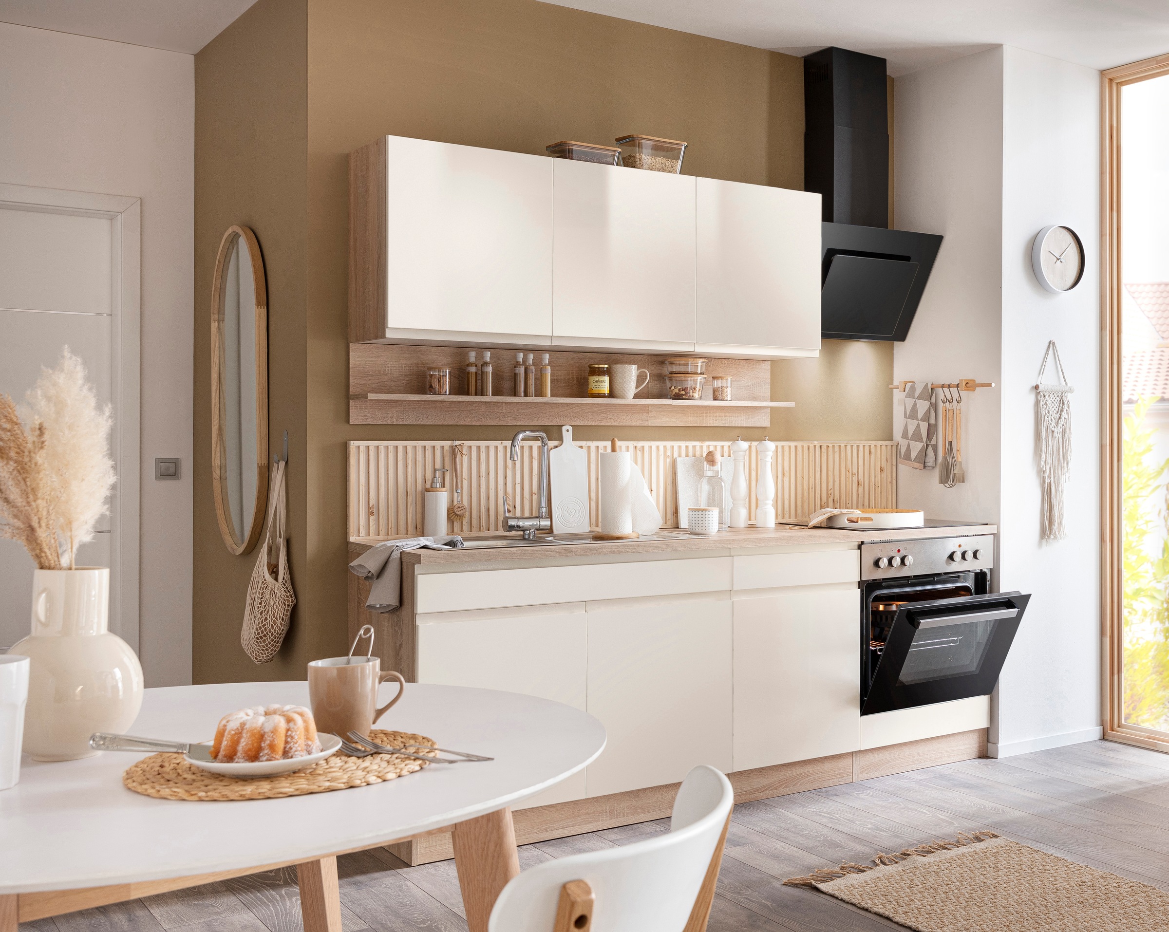 KOCHSTATION Küchenzeile »KS-Virginia« Breite 210 cm, mit oder ohne E-Geräte günstig online kaufen