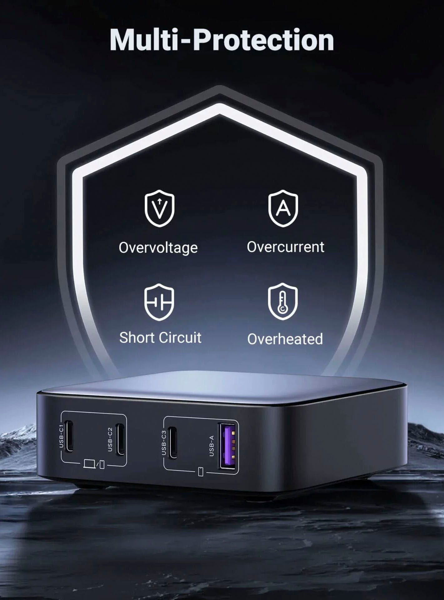 UGREEN USB-Ladegerät »Nexode 100W Desktop GaN Tech Schnellladegerät«