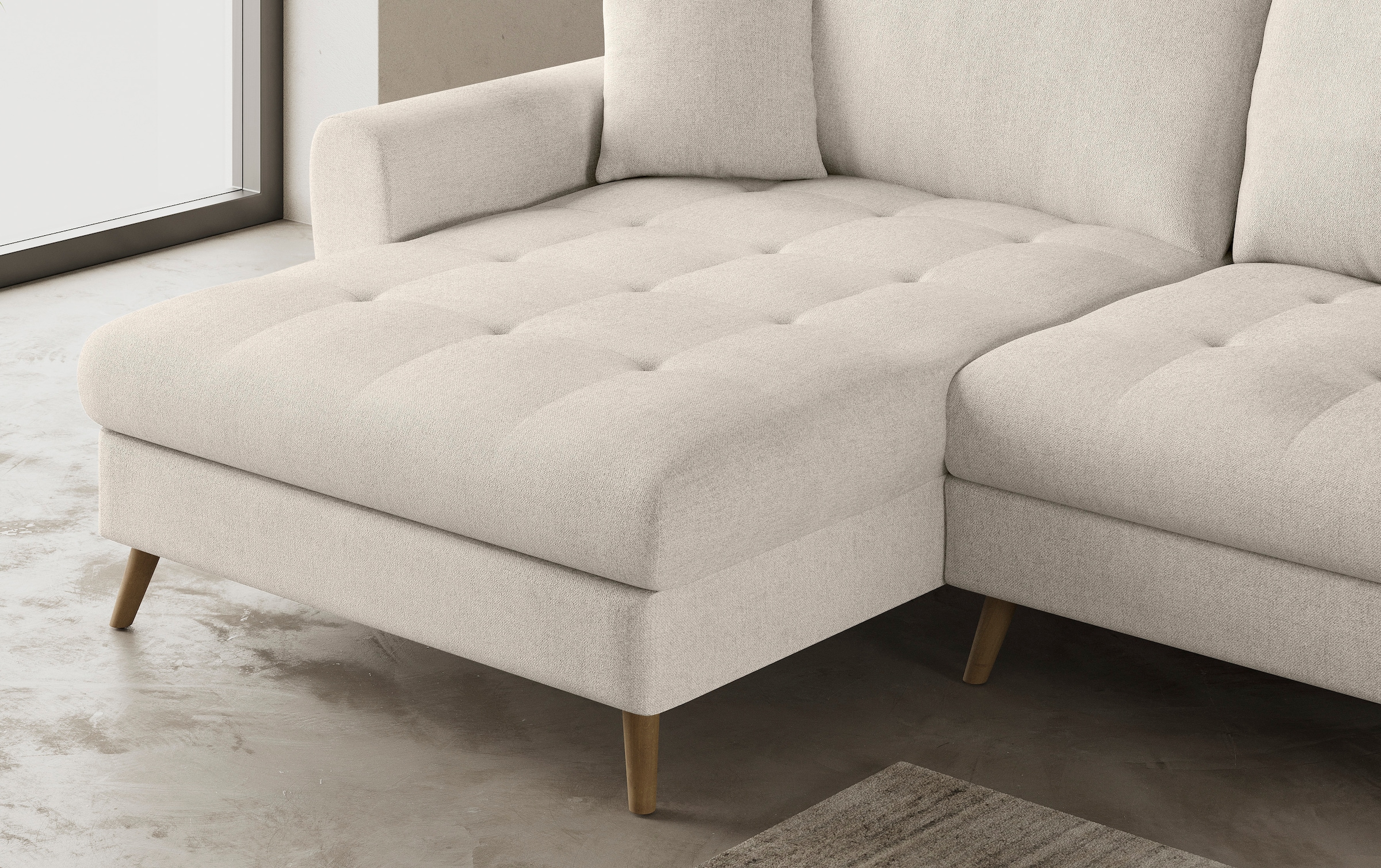 Mr. Couch Ecksofa »Blackburn II, L-Form«, Mit Kaltschaumpolsterung bis 140 kg belastbar