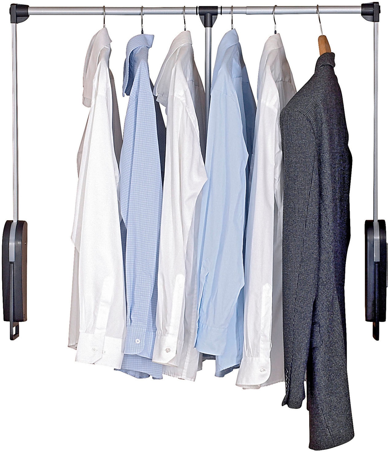 WENKO Kleiderstange »Garderobenlift«, schwenkbar, belastbar bis 10 kg, für Schrankinnenmaße 87-130 cm Breite
