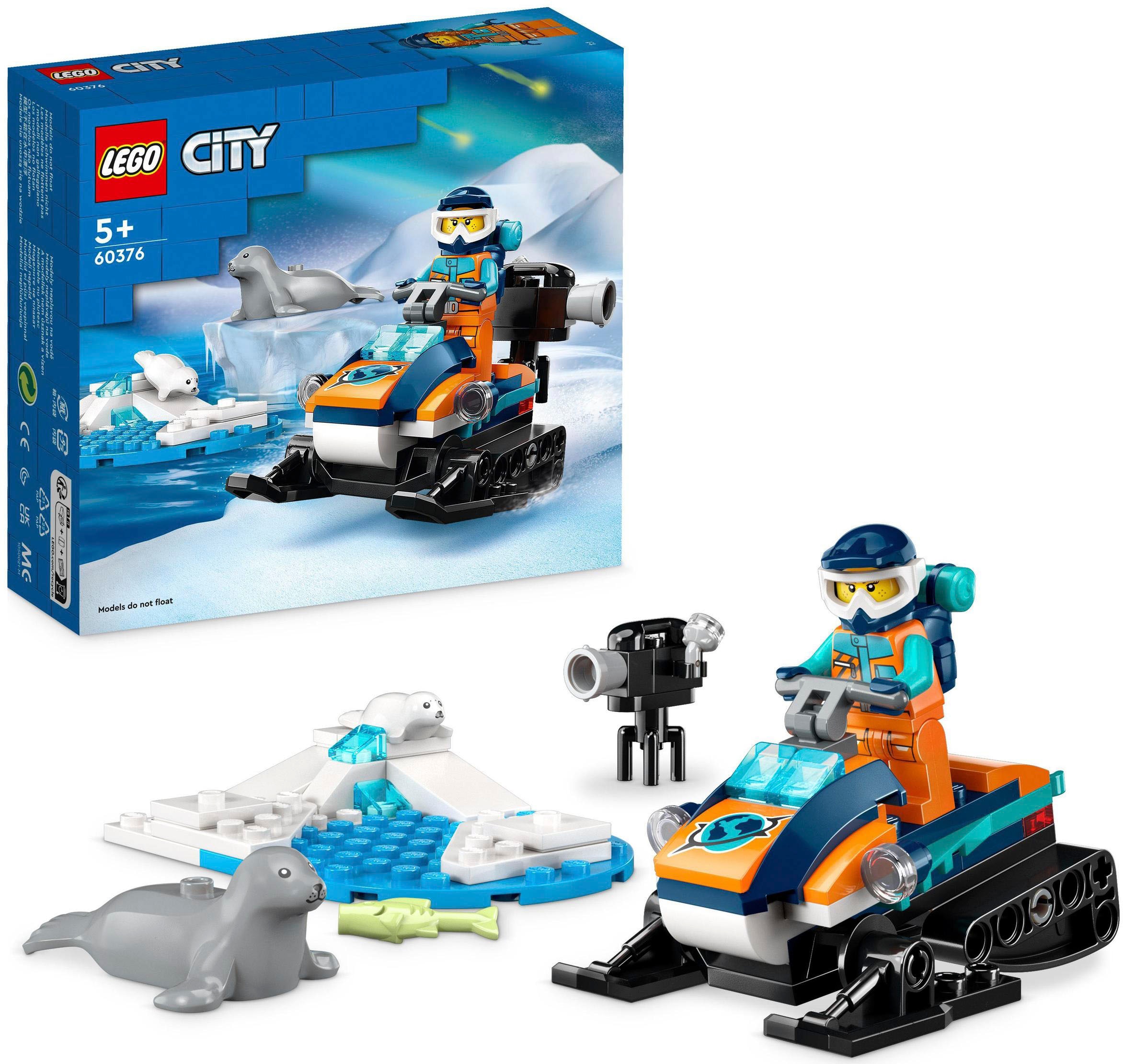 Bild von LEGO® Konstruktionsspielsteine »Arktis-Schneemobil (60376), LEGO® City«, (70 St.), Made in Europe