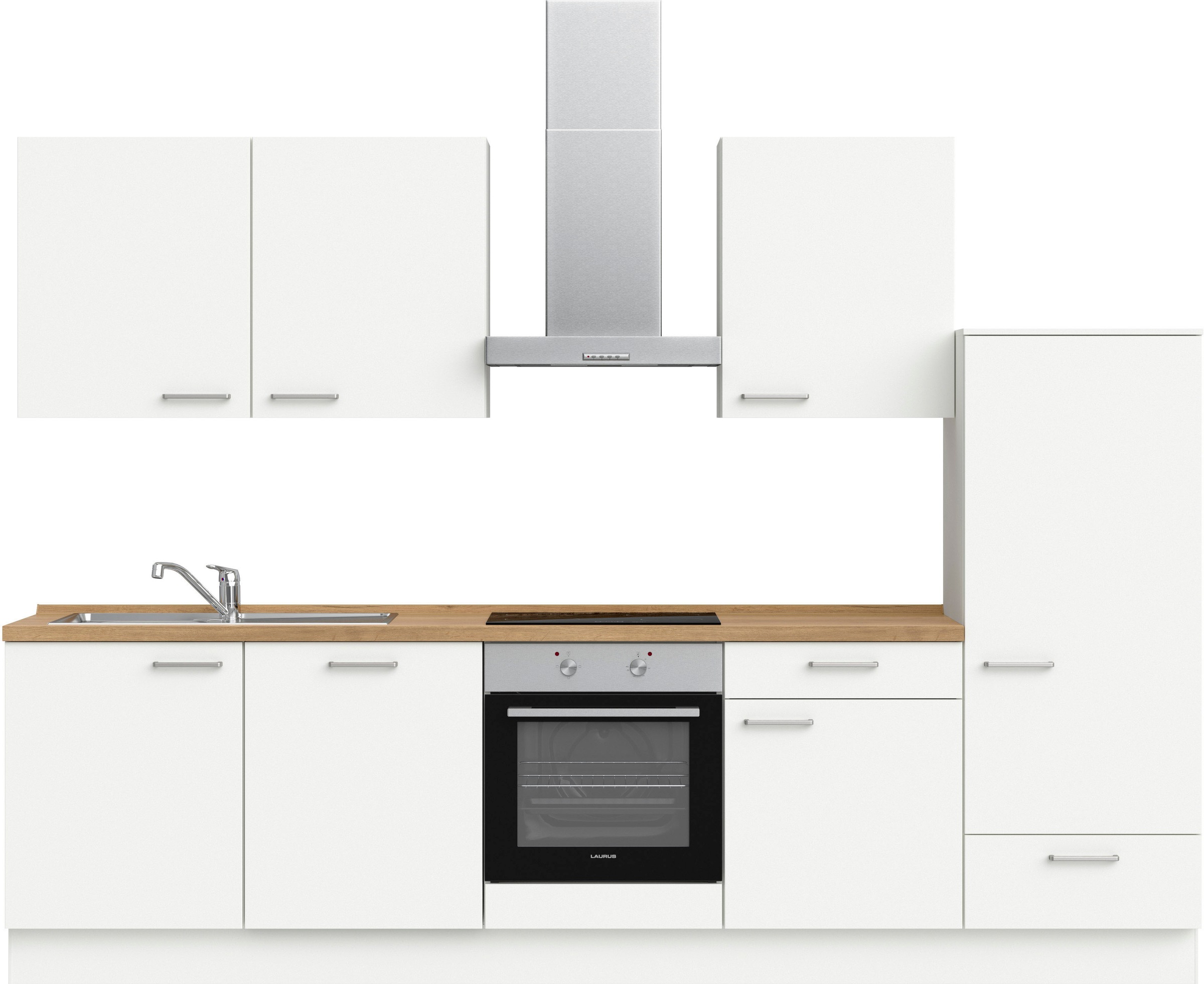 nobilia® Küchenzeile »"Touch I"«, vormontiert, Ausrichtung wählbar, Breite 300 cm, wahlw. mit E-Geräten