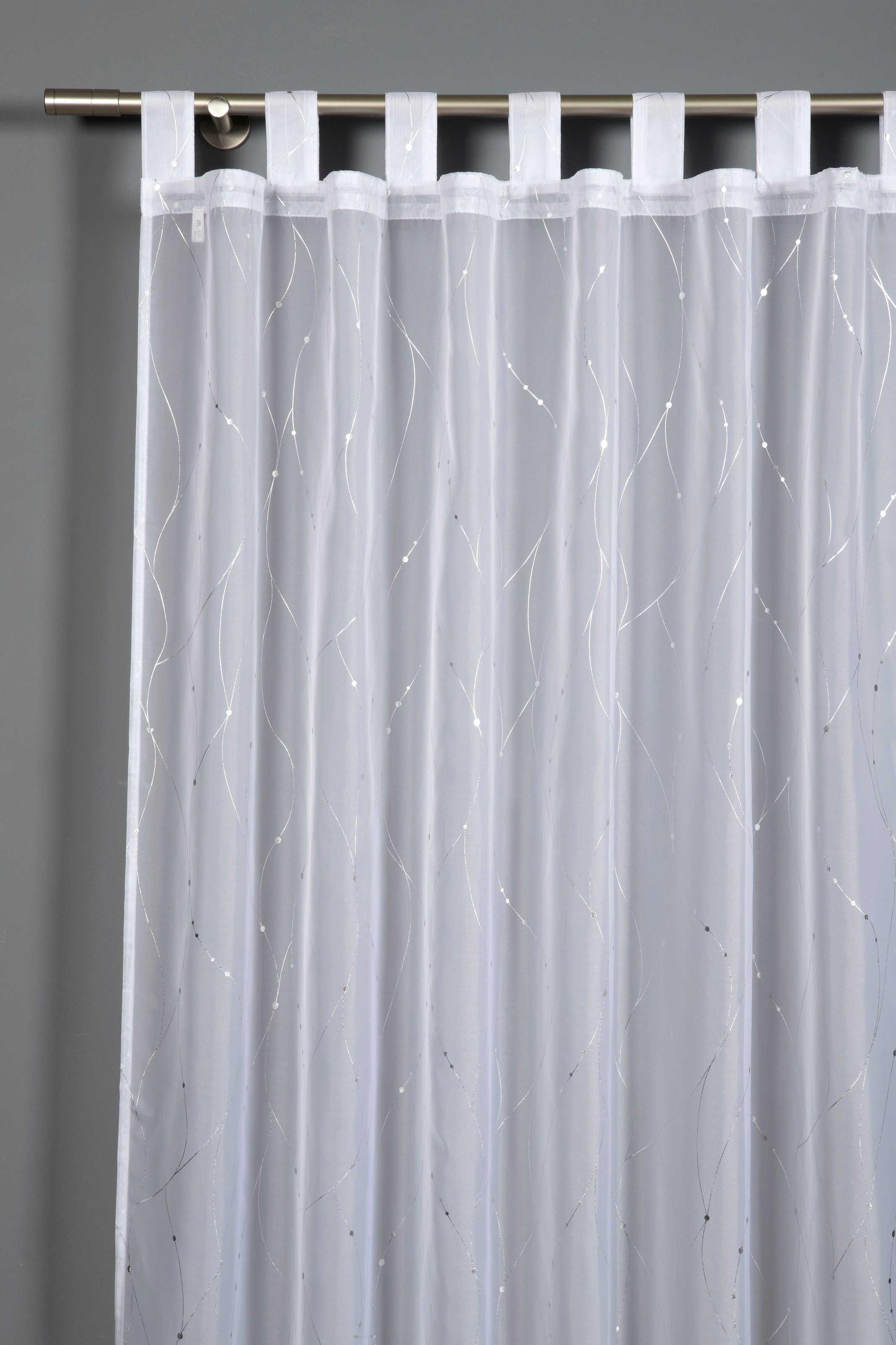 Sehlbach Gardine »Schal Voile mit Foilprint« Schlaufen 1 Stk. tlg. mit Schl günstig online kaufen