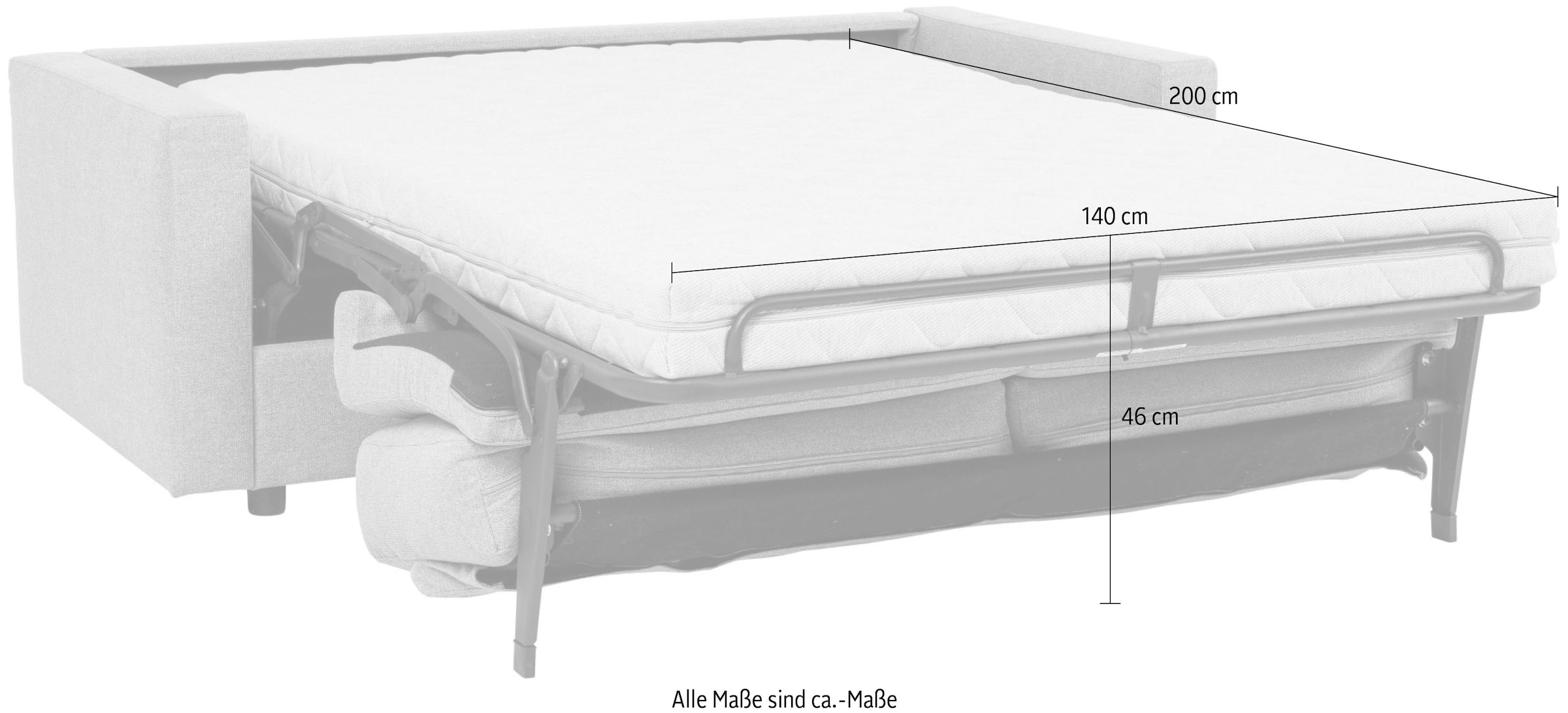 OTTO home Schlafsofa »Jorren, Schlaf-Couch, Liegefl. 140 oder 160x200 cm« Bettfunktion, mit Bonel- oder Taschenfederkern, FSC®-zertifiziert