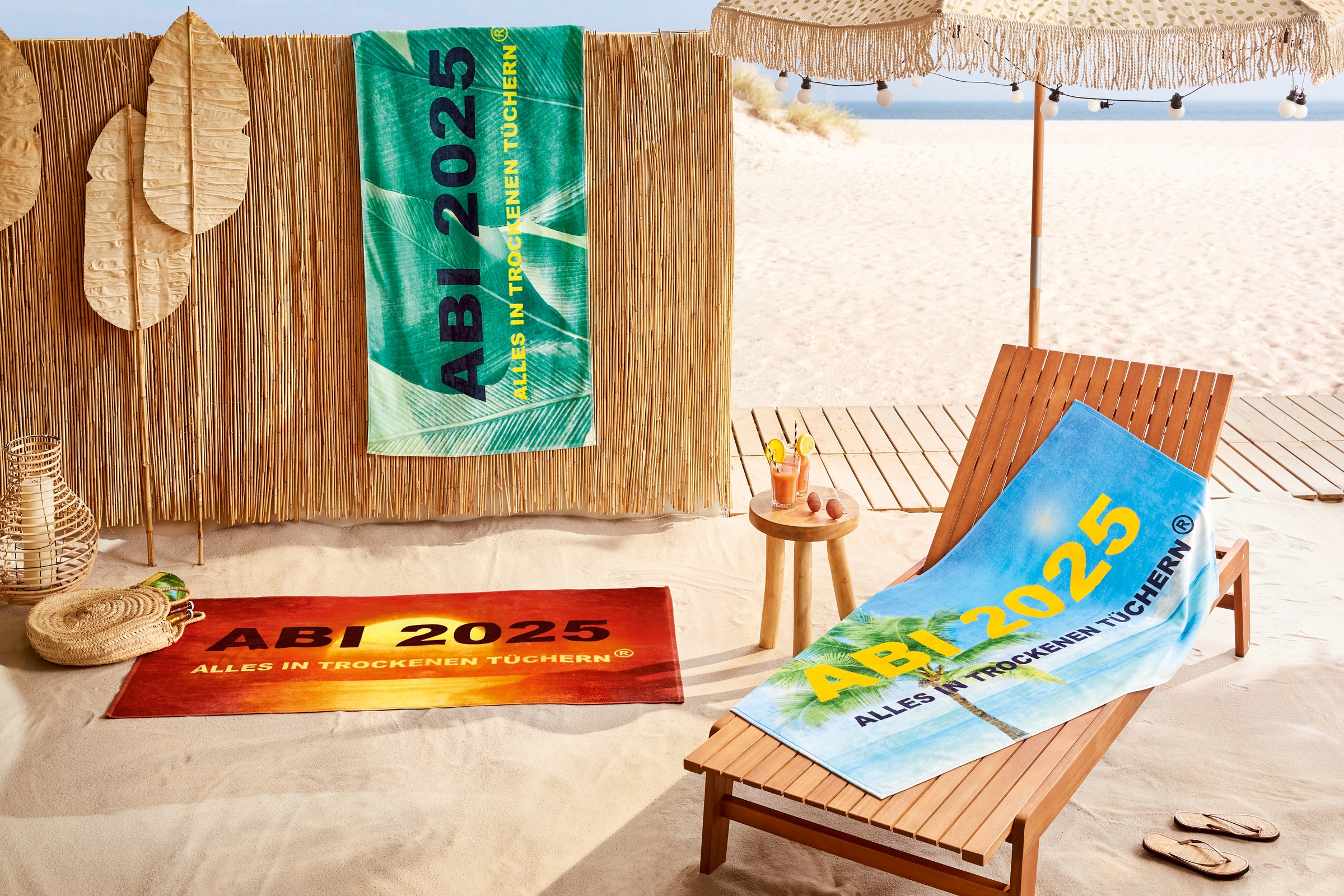 Egeria Strandtuch »ABI 2025« 75x150 cm, "ABI 2025-Alles in trockenen Tücher günstig online kaufen
