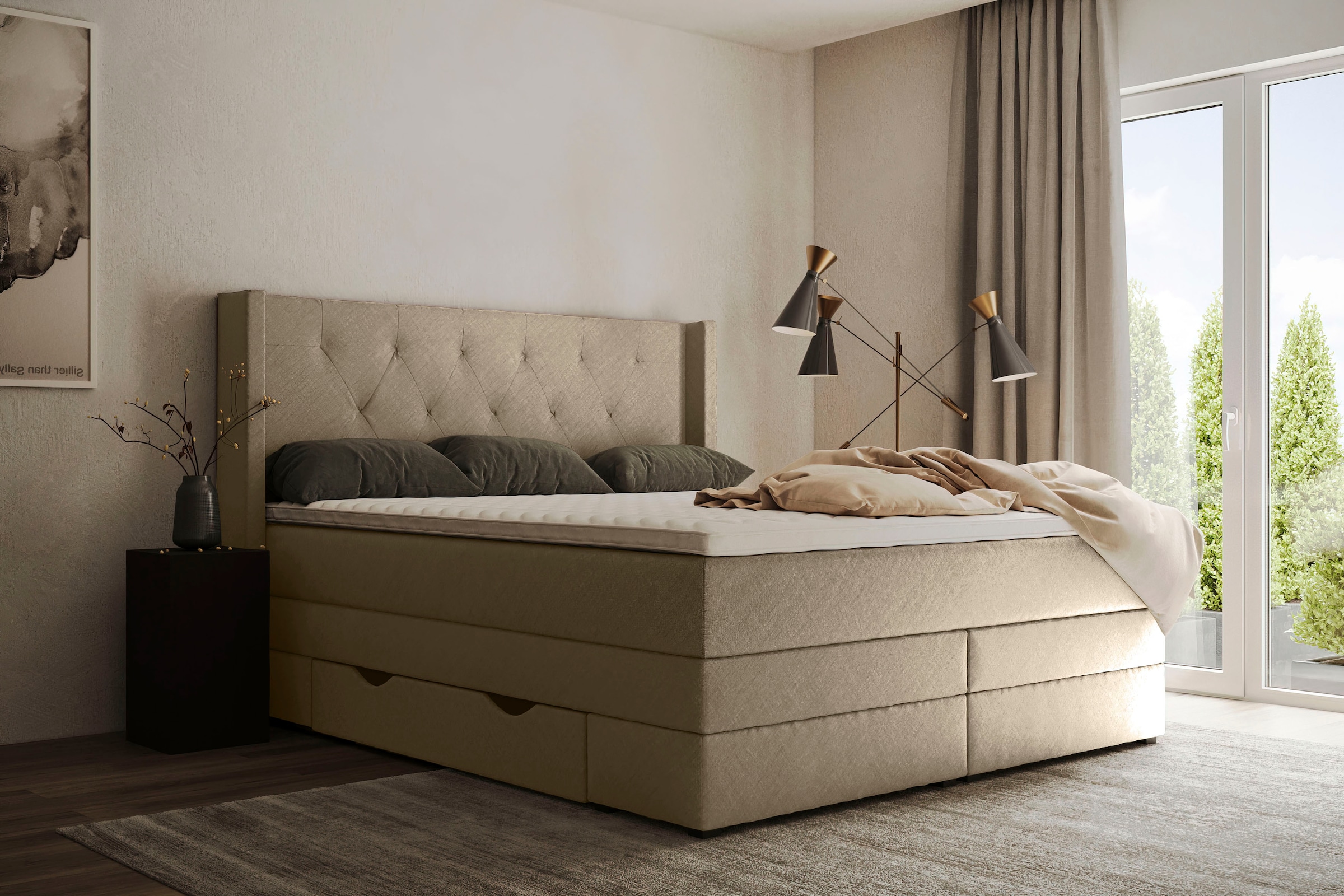 Bild von Places of Style Boxspringbett »Elegance«