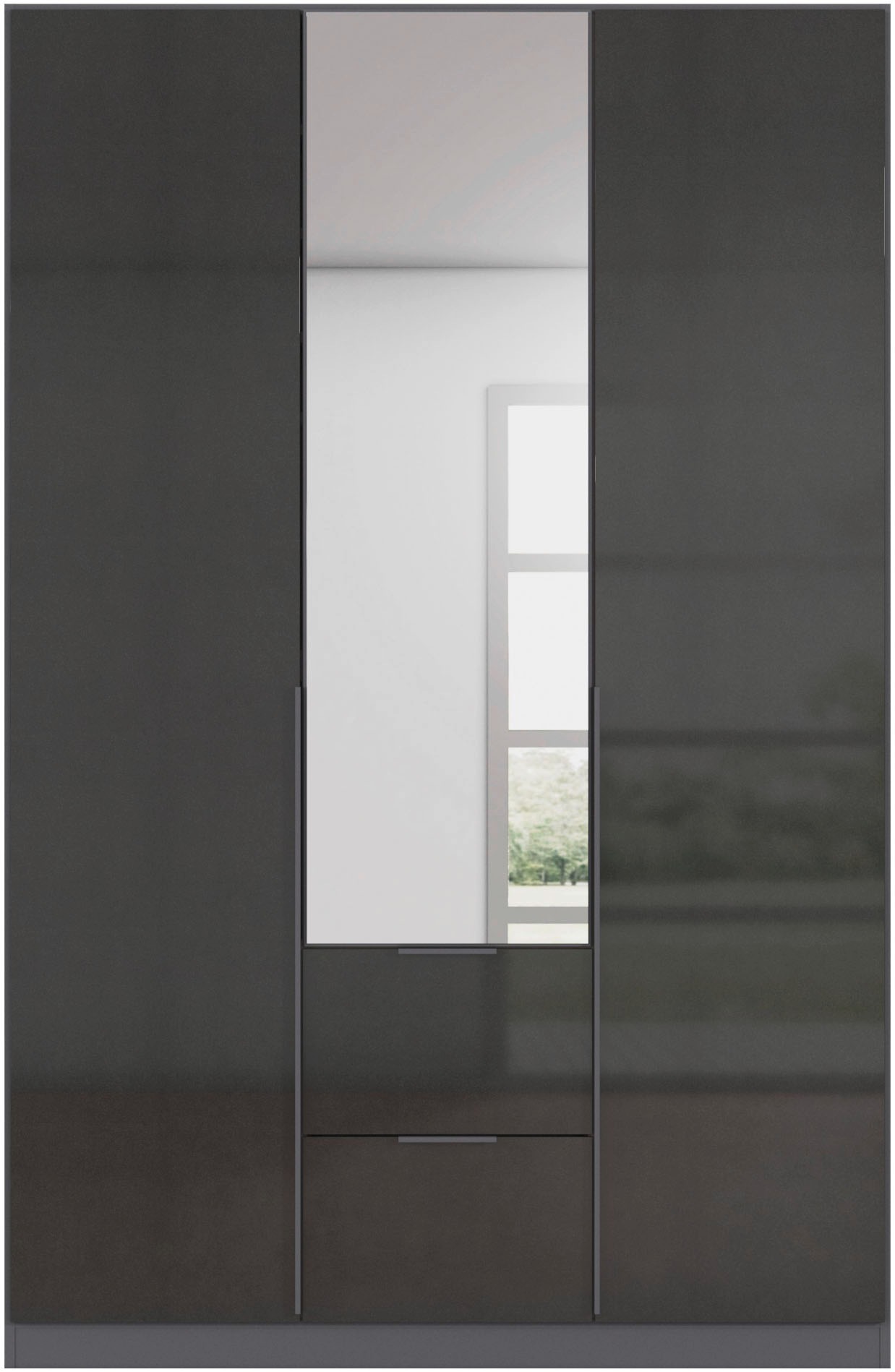 rauch Drehtürenschrank »Kleiderschrank Schrank Garderobe AGORDO mit Dekor- oder Hochglanzfront«, (in zwei Griff-Farben, Breiten 91-360 cm), mit Außenschubkästen, in 7 Breiten und 2 Höhen MADE IN GERMANY