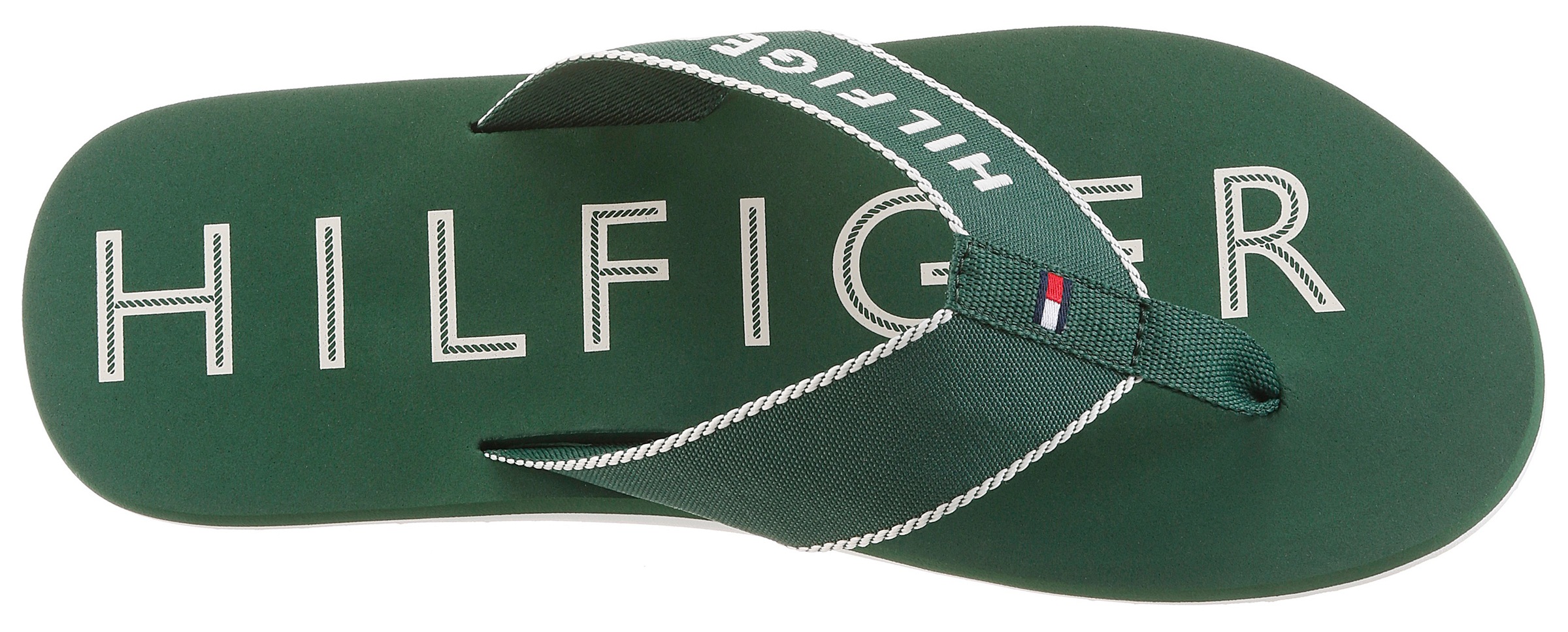 Tommy Hilfiger Zehentrenner »SPORTY HILFIGER BEACH SANDAL«  Sommerschuh, Strandschuh mit Kontrastbesätzen