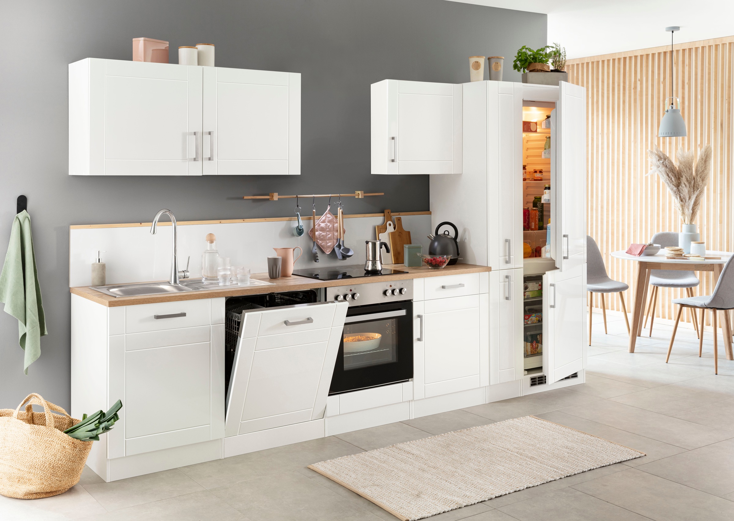 KOCHSTATION Küchenzeile »KS-Tinnum«, ohne E-Geräte, Breite 330 cm günstig online kaufen