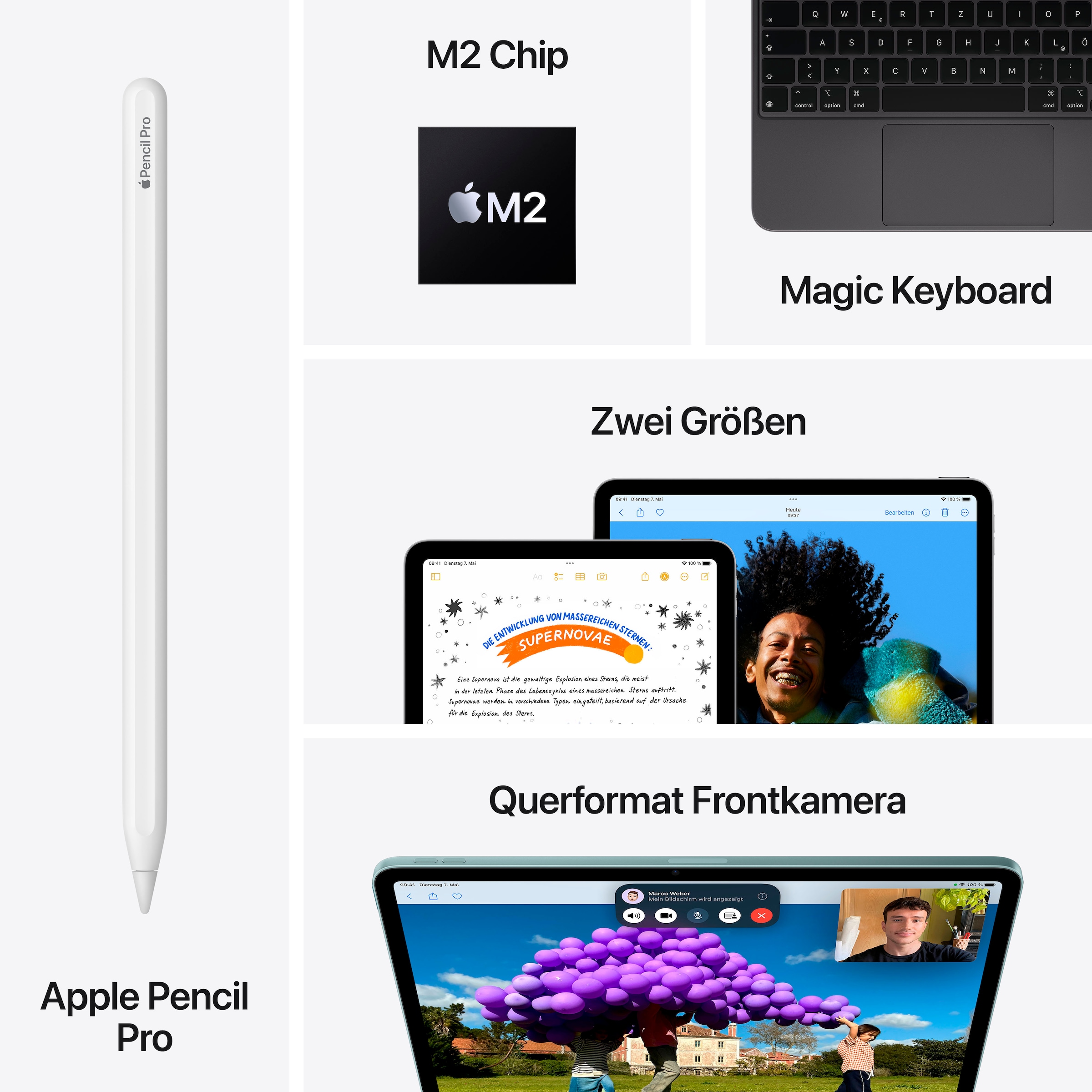 Apple Tablet »13" iPad Air Wi-Fi + Cellular 128GB«, (32,78 cm / 12,9 Zoll), iPadOS, 5G,)
