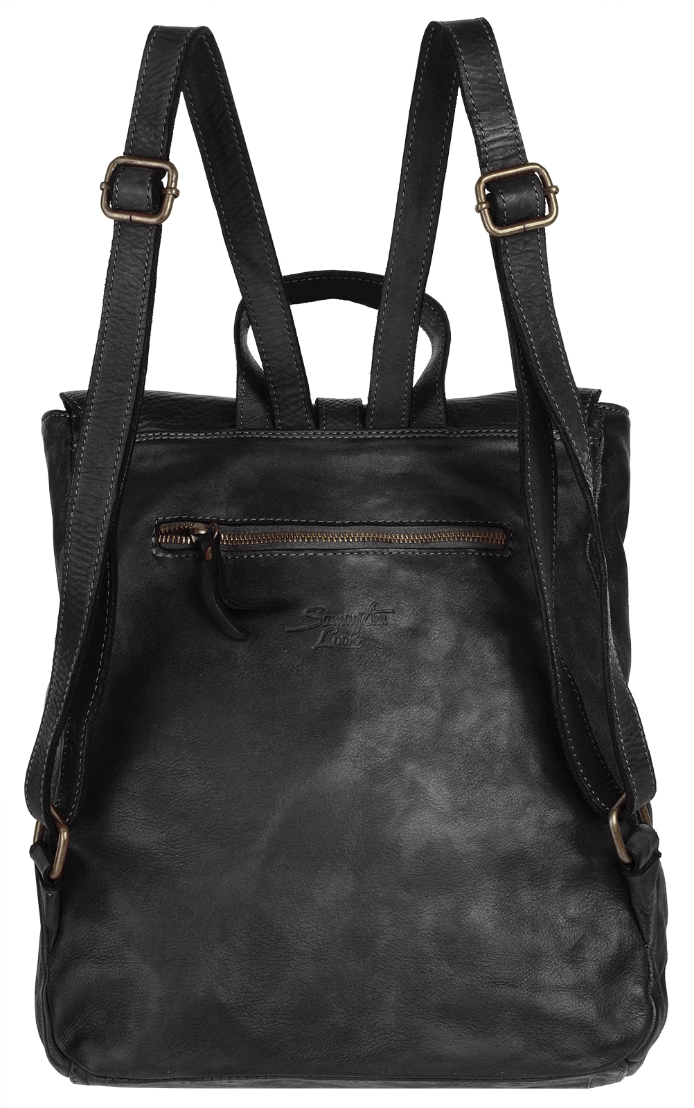 Samantha Look Cityrucksack, Echt Leder, Made in Italy