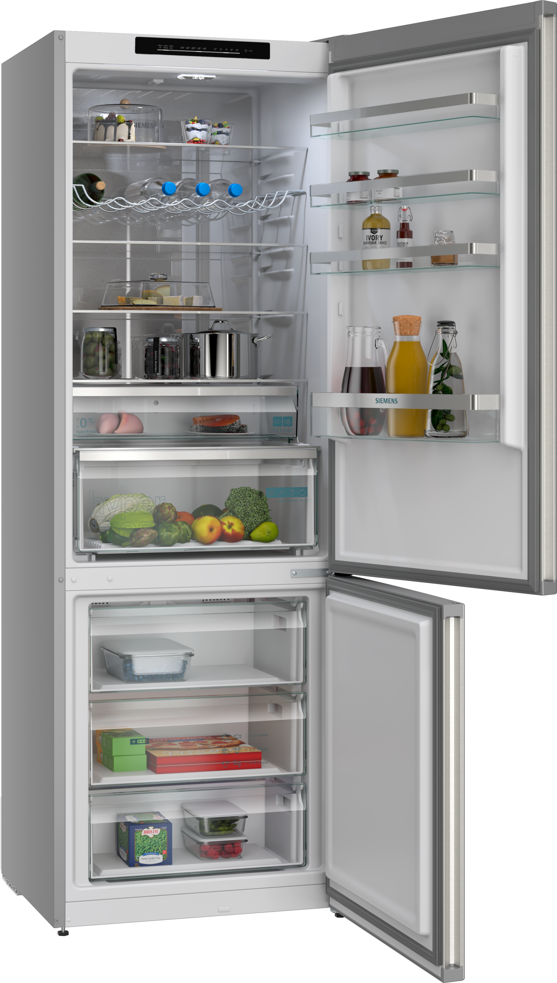 SIEMENS Kühl-/Gefrierkombination iQ300 »KG49NVIBG« 203 cm hoch 70 cm breit hyperFresh System für frisches Obst und Gemüse sowie Total noFrost