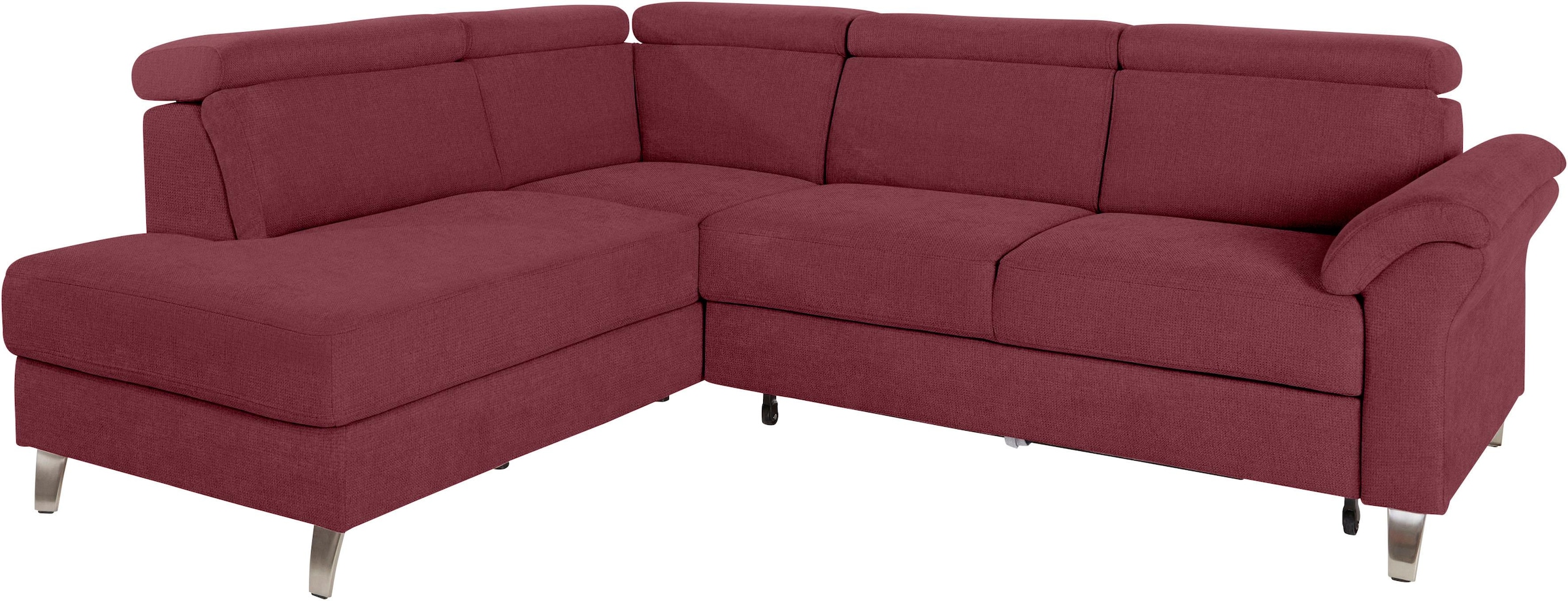 sit&more Ecksofa, inklusive Kopfteilverstellung, wahlweise mit Bettfunktion günstig online kaufen