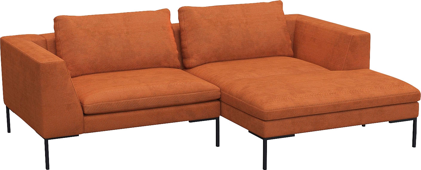 FLEXLUX Ecksofa »Loano, superbequemer Sitzkomfort durch Kaltschaum im Sitz, L-Form«, modernes Sofa, frei im Raum stellbar, lose Kissen, hoher Fuß
