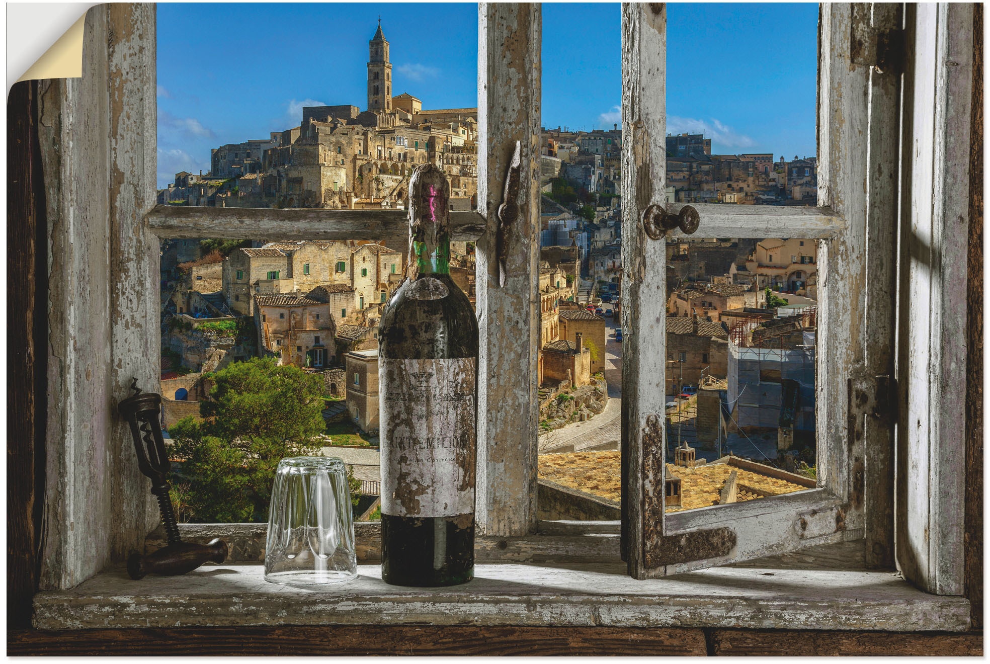 Artland Wandbild »Blick aus dem Fenster Matera, Italien«, Fenster & Türen, günstig online kaufen