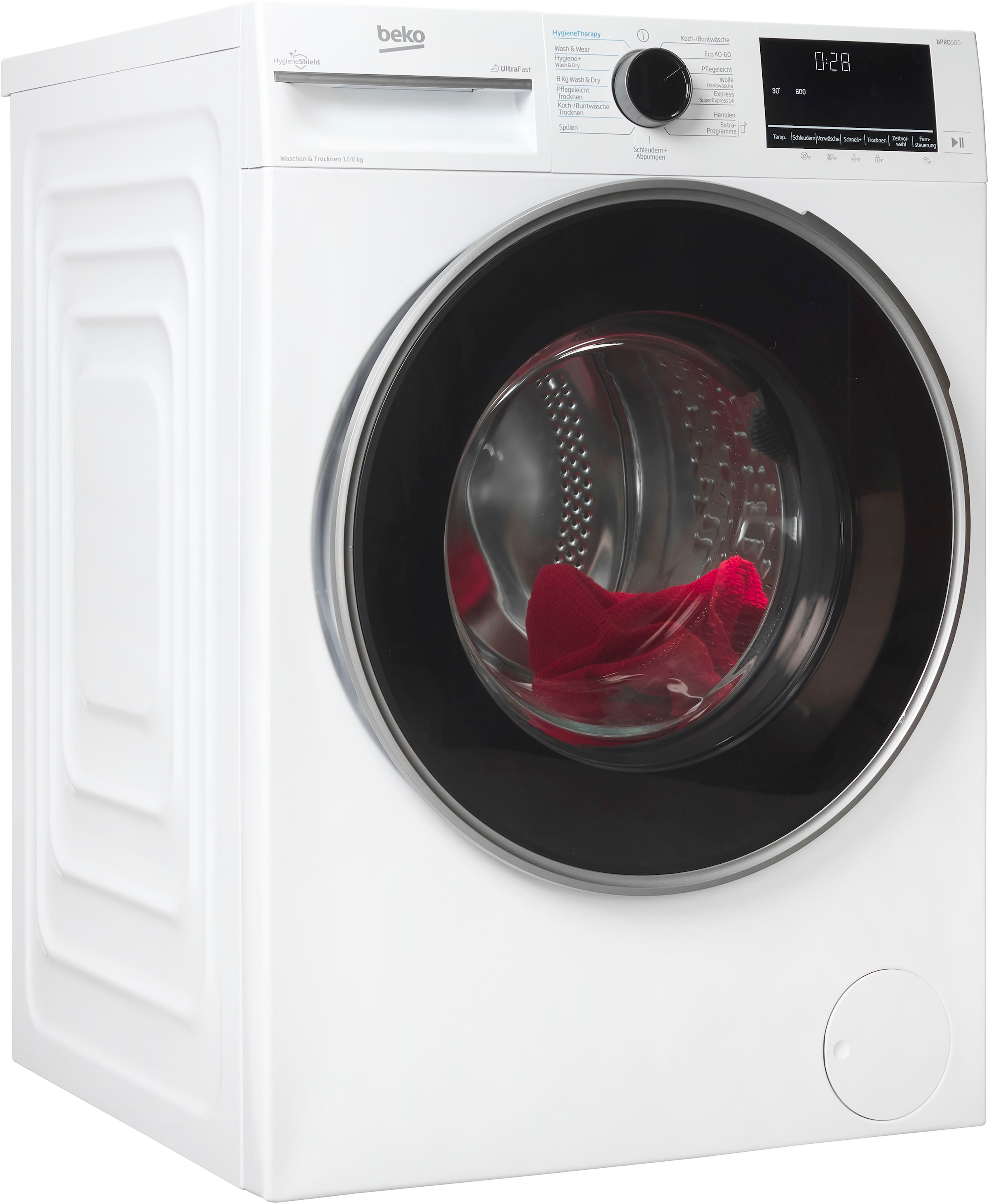 BEKO Waschtrockner »B3DFT512447W«, Vollelektronik, SteamCure-Damp, Wash & W günstig online kaufen