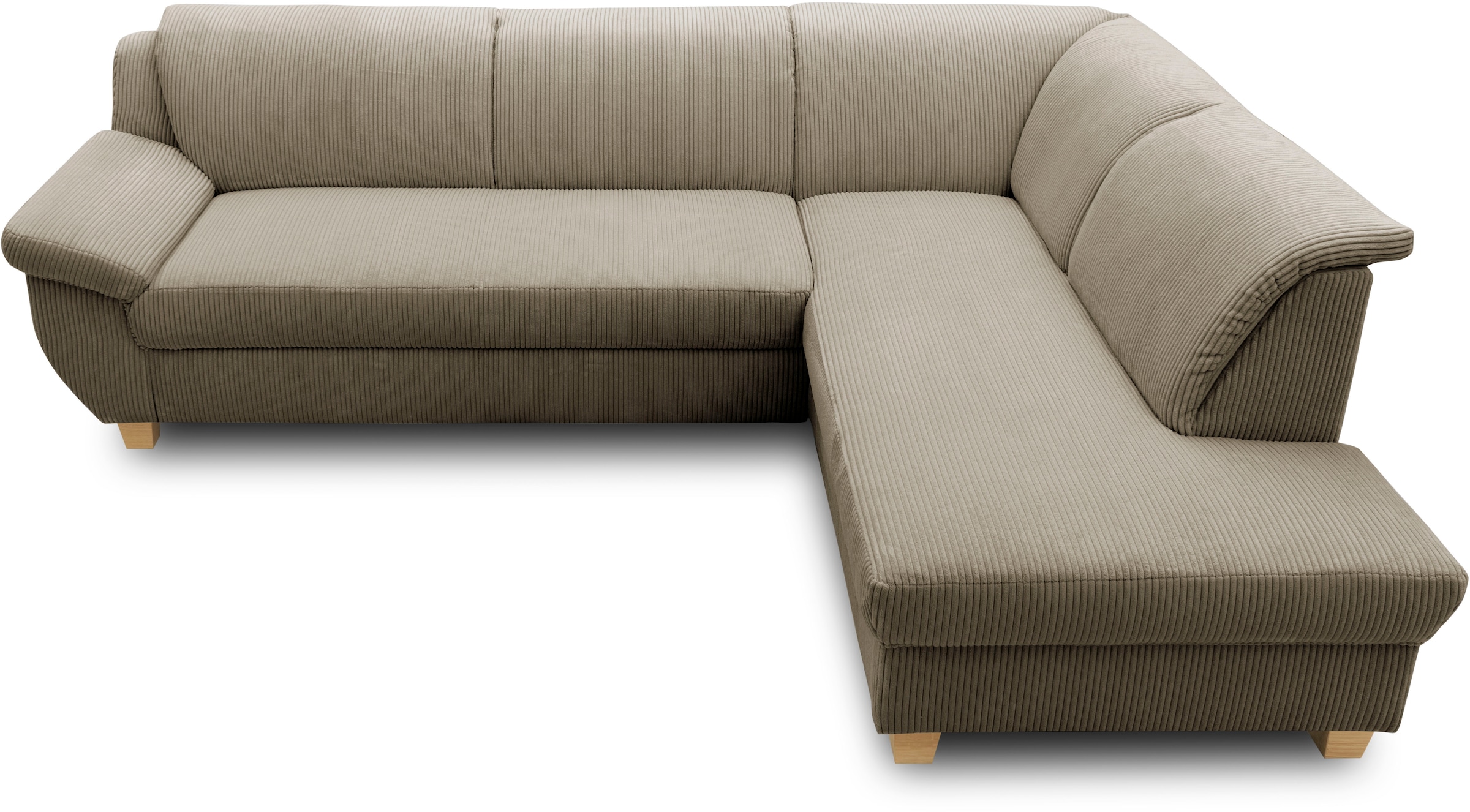 Home affaire Ecksofa »Yesterday L-Form«, wahlweise mit Bettfunktion, auch in Cord