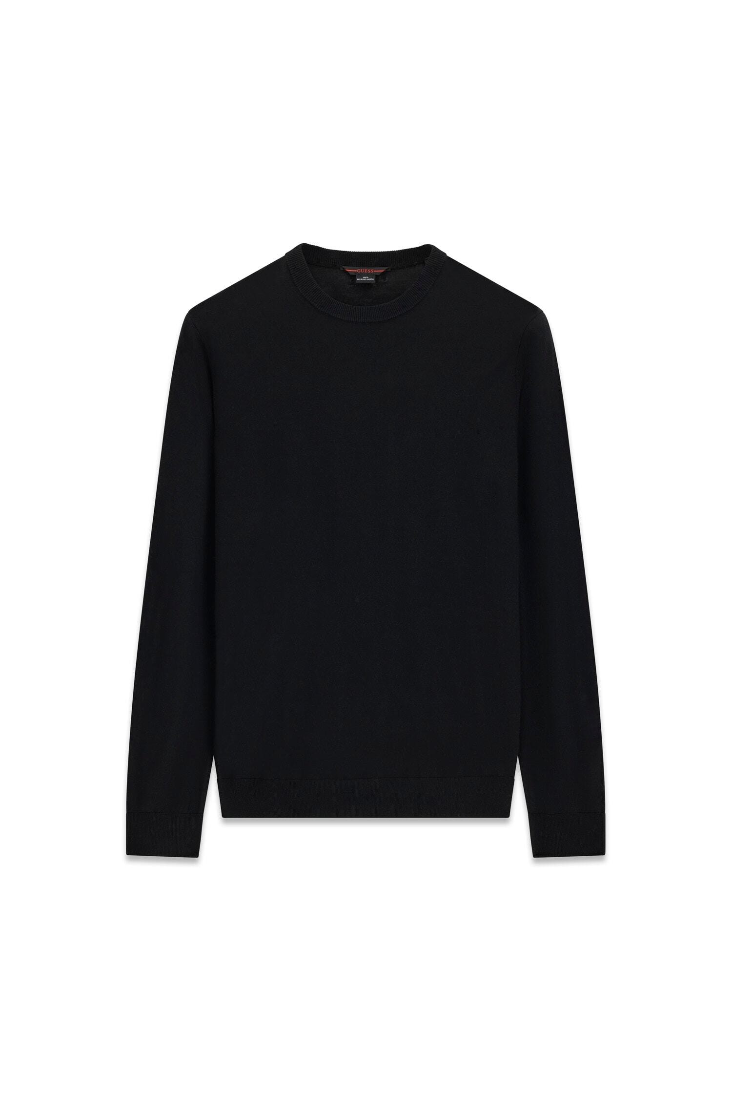 Guess Strickpullover reine Wolle, Regular Fit, Rundhalsausschnitt