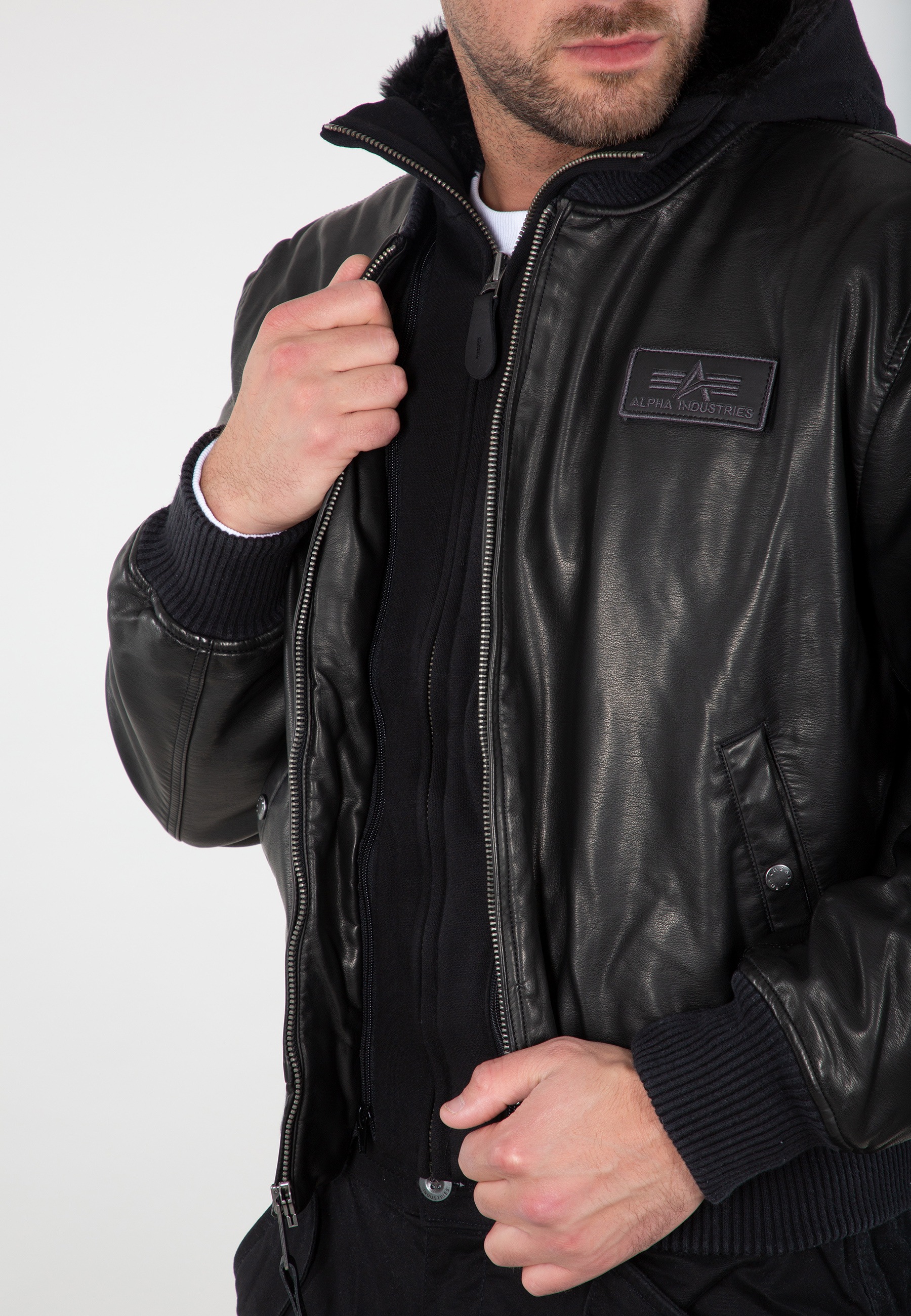 Alpha Industries Lederjacke »ALPHA INDUSTRIES Men - Leather & Faux Jackets«