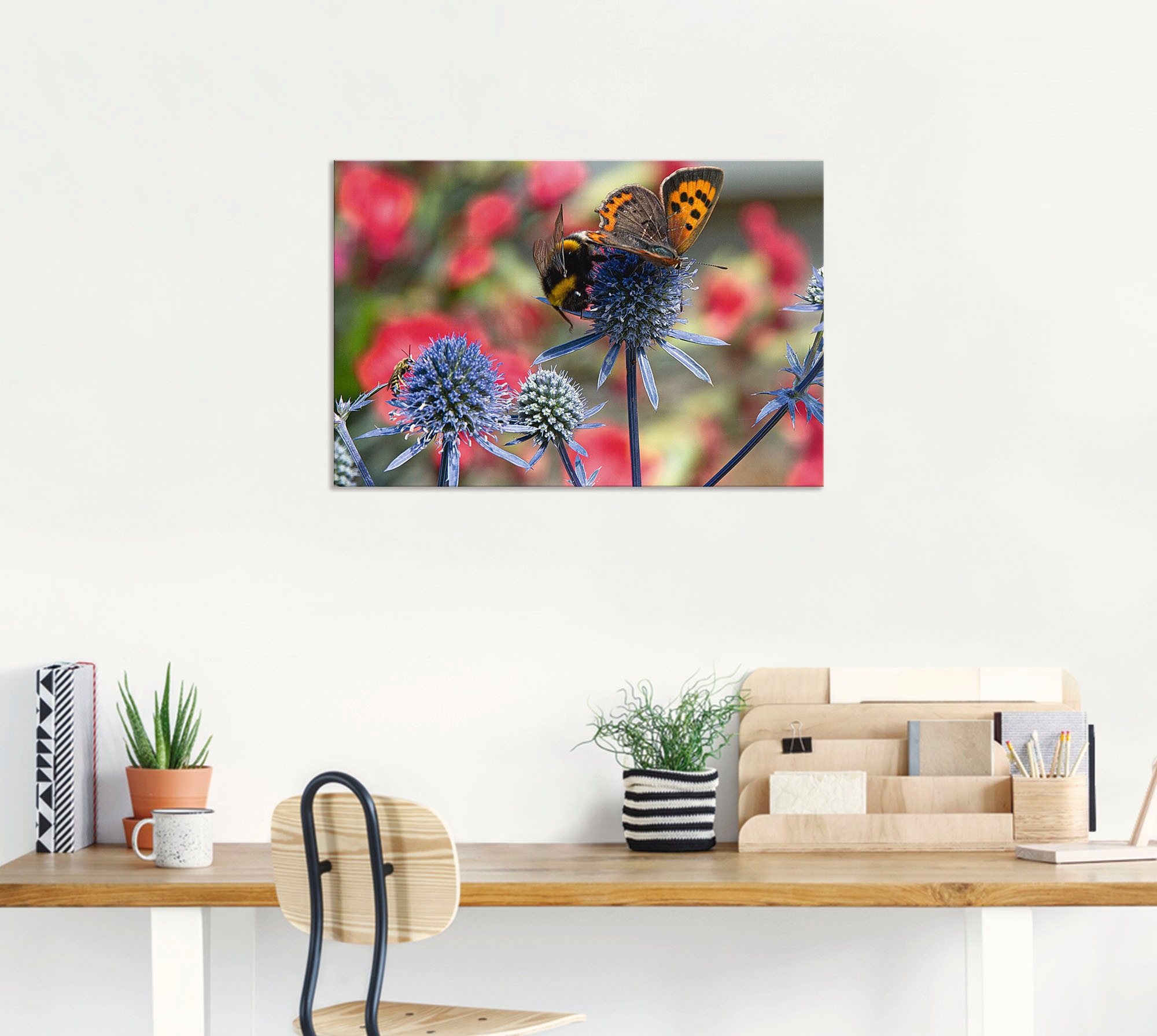 Artland Wandbild »Kleiner Feuerfalter und Hummel«, Insekten, (1 St.), als A günstig online kaufen