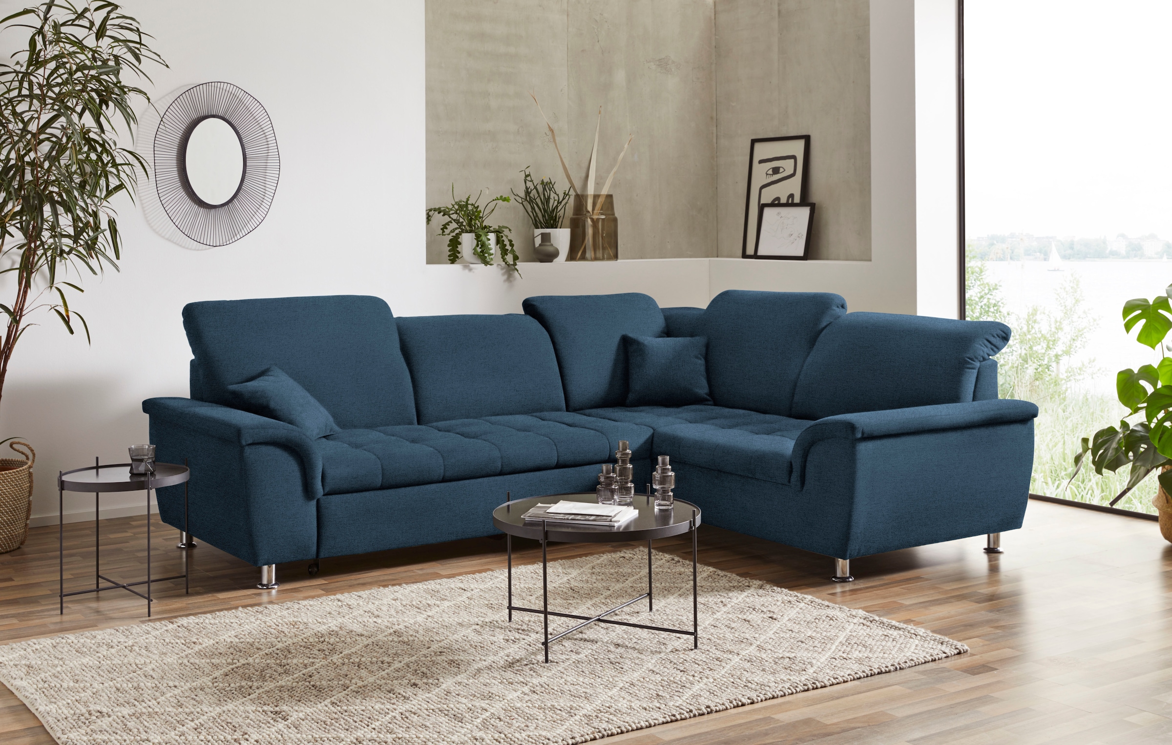 DOMO collection Ecksofa »Franzi L-Form«, wahlweise mit Kopfteilverstellung günstig online kaufen