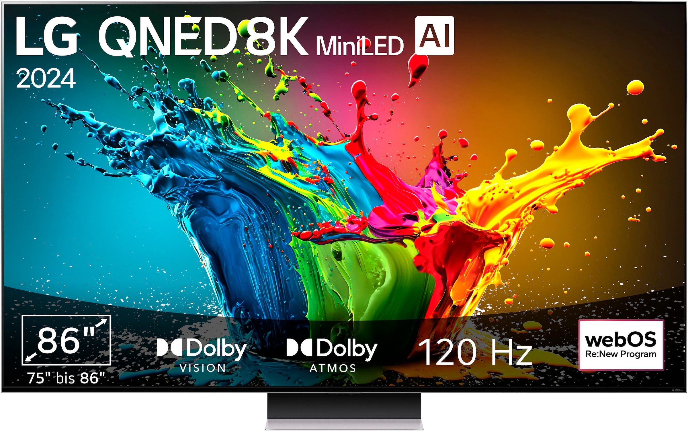 LG QNED-Fernseher »86QNED99T9B«, 8K, Smart-TV