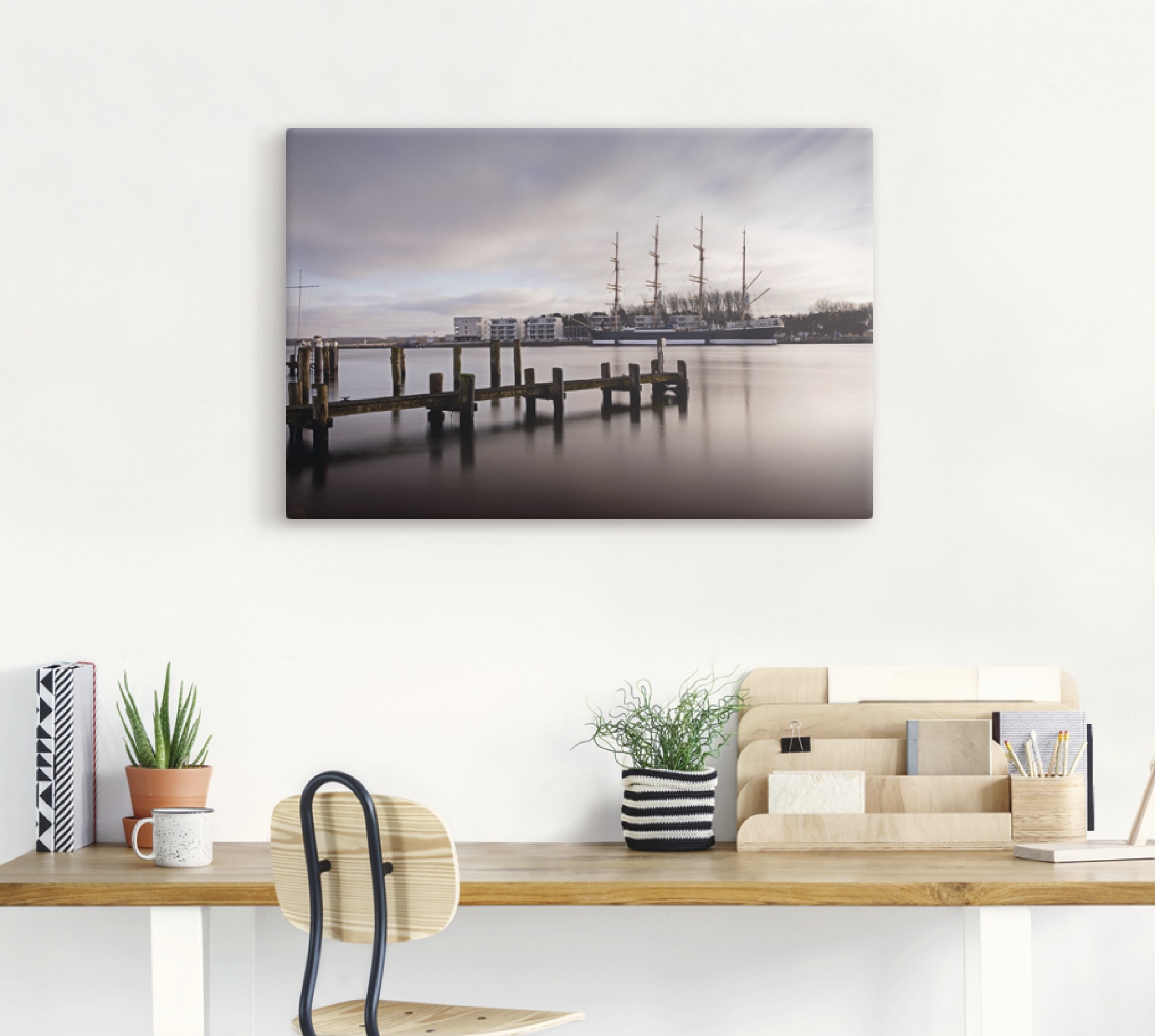 Artland Wandbild »Hafen Lübeck«, Boote & Schiffe, (1 St.), als Alubild, Leinwandbild, Wandaufkleber oder Poster in versch. Größen