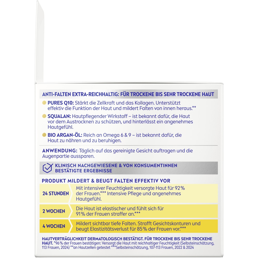 Nivea Tagescreme »Q10 Anti-Falten Power Reichhaltige Tagespflege LSF 15« spendet intensive Feuchtigkeit für 24 Stunden