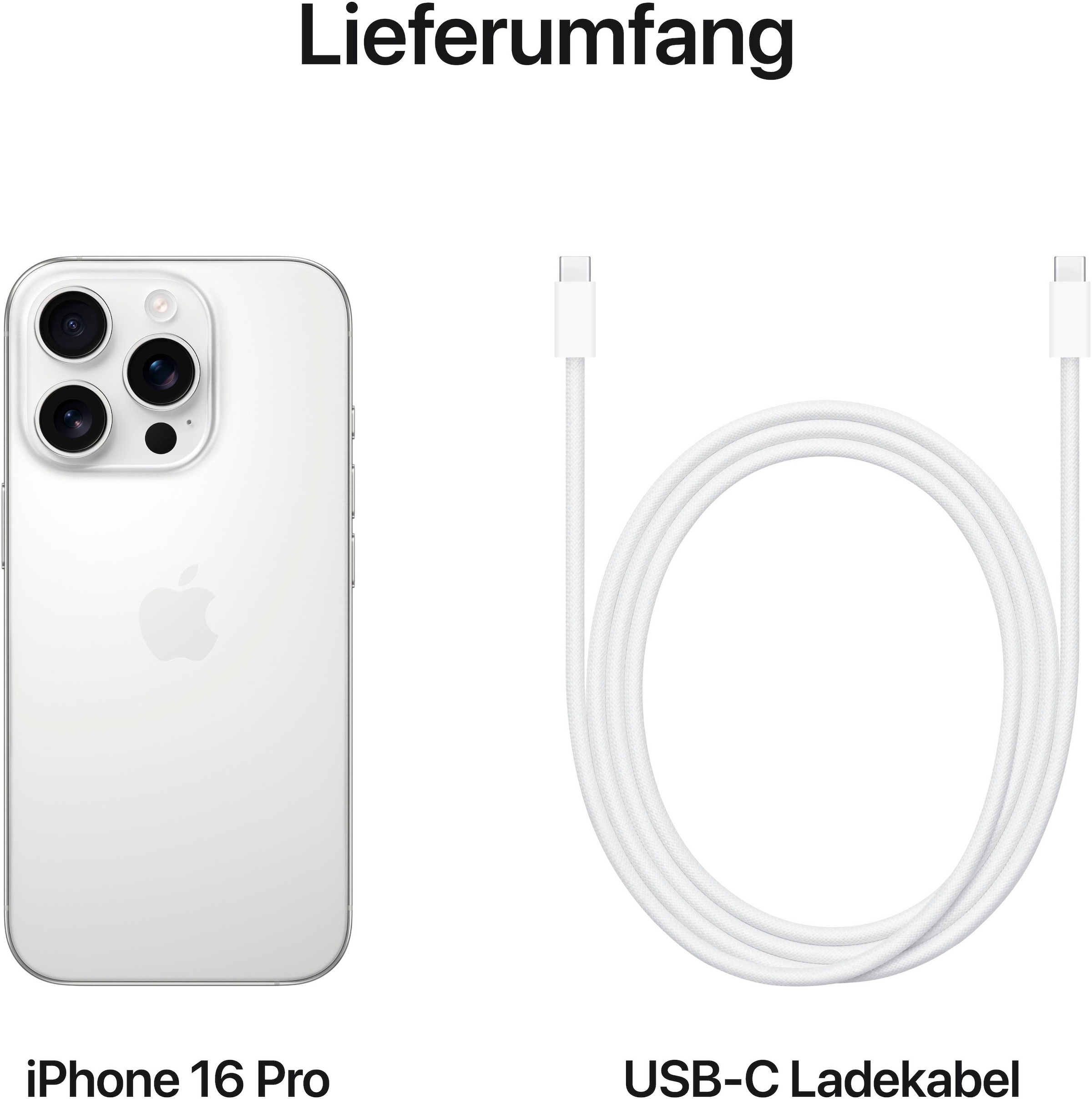Apple Smartphone »iPhone 16 Pro«, Titan Weiß