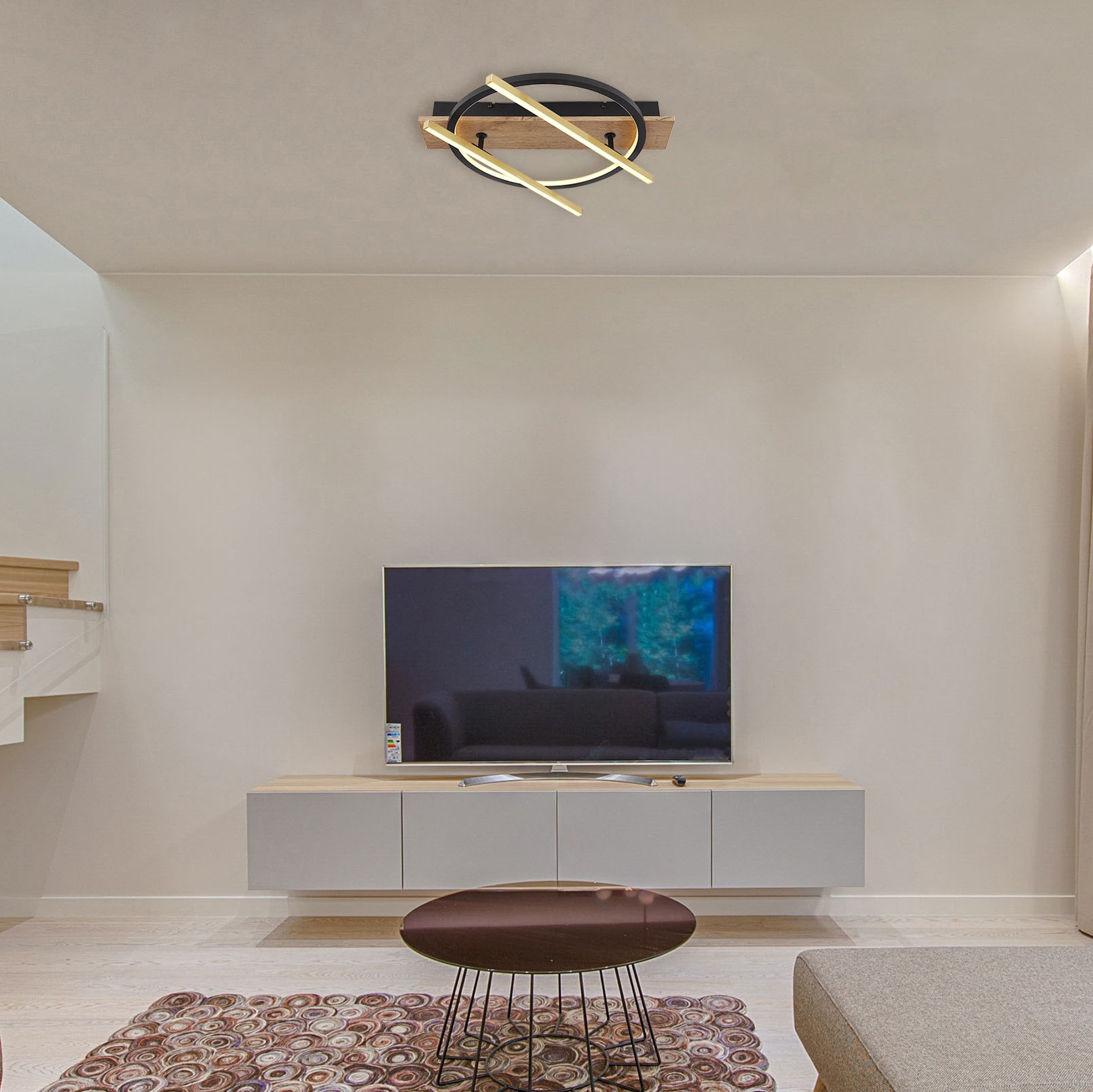 GLOBO LIGHTING Deckenleuchte »BEATRIX« LED-Modul 1 Stk. Warmweiß Deckenlampe Wohnzimmer-Leuchte Schlafzimmer-Leuchte Flur Küche