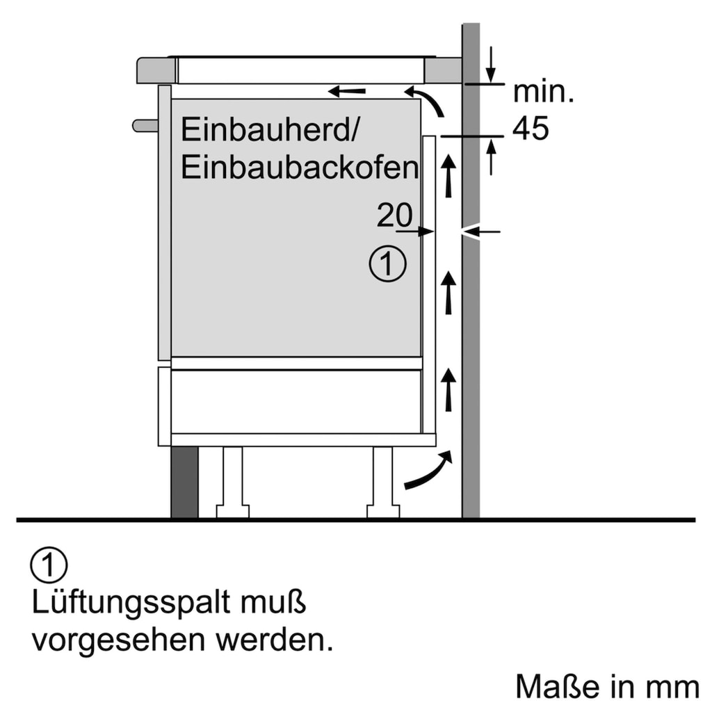 BOSCH Flex-Induktions-Herd-Set »HND419OS60«, HEA513BS1, mit 1-fach-Teleskopauszug