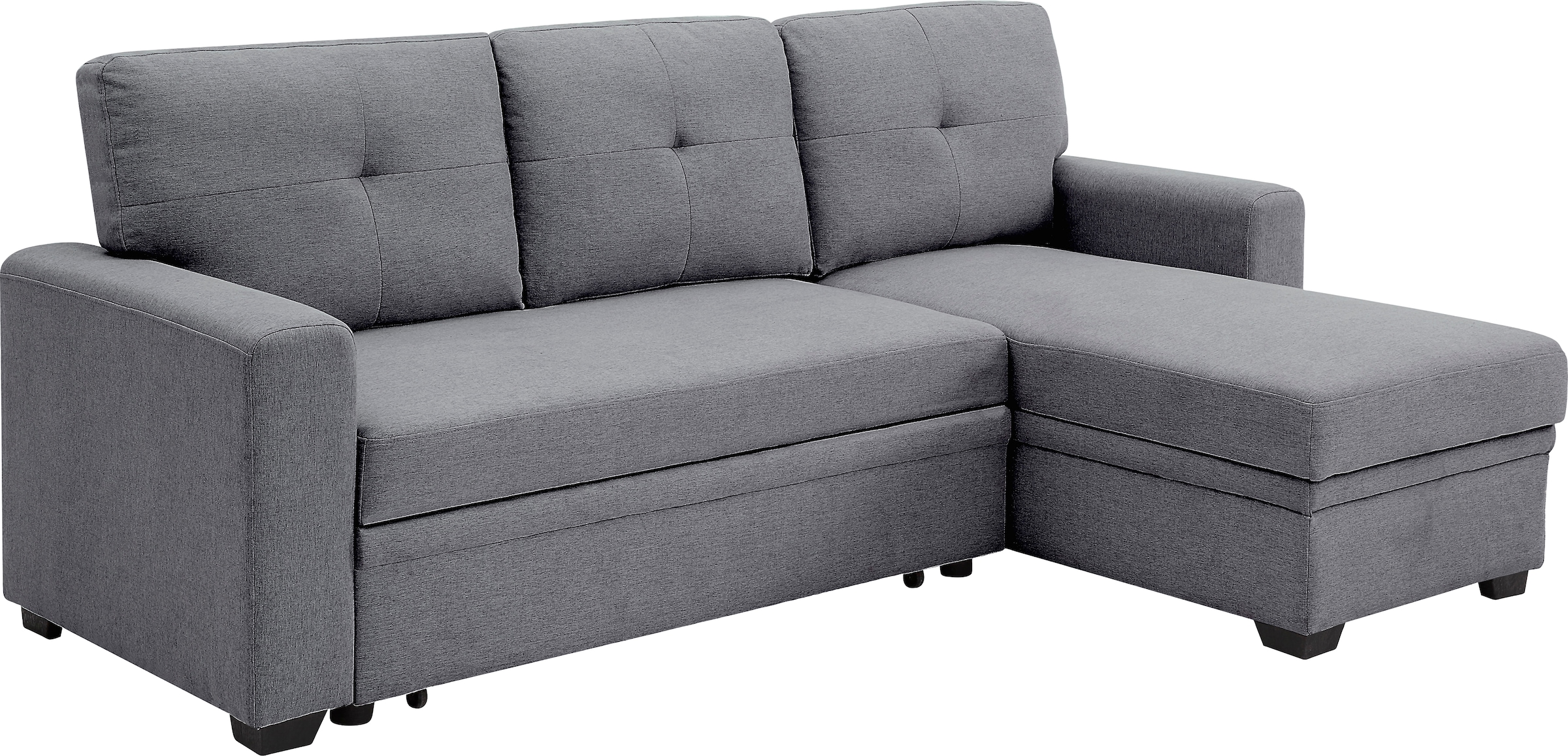 ATLANTIC home collection Ecksofa »Gerrit L-Form«, Schlafsofa, mit Bettkasten, Recamiere rechts oder links montierbar