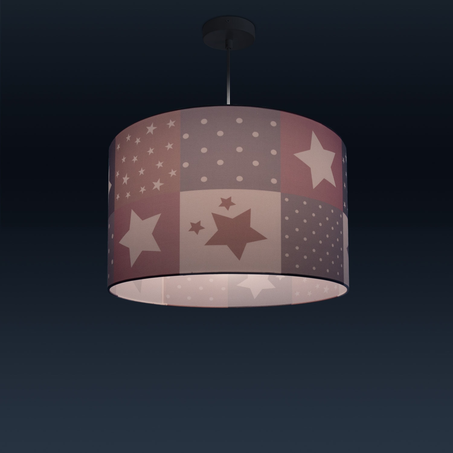 Paco Home Pendelleuchte »Cosmo 345«, 1 flammig, Leuchtmittel E27 | ohne Leuchtmittel, Kinderlampe Deckenlampe LED Kinderzimmer Lampe Sternen Motiv E27