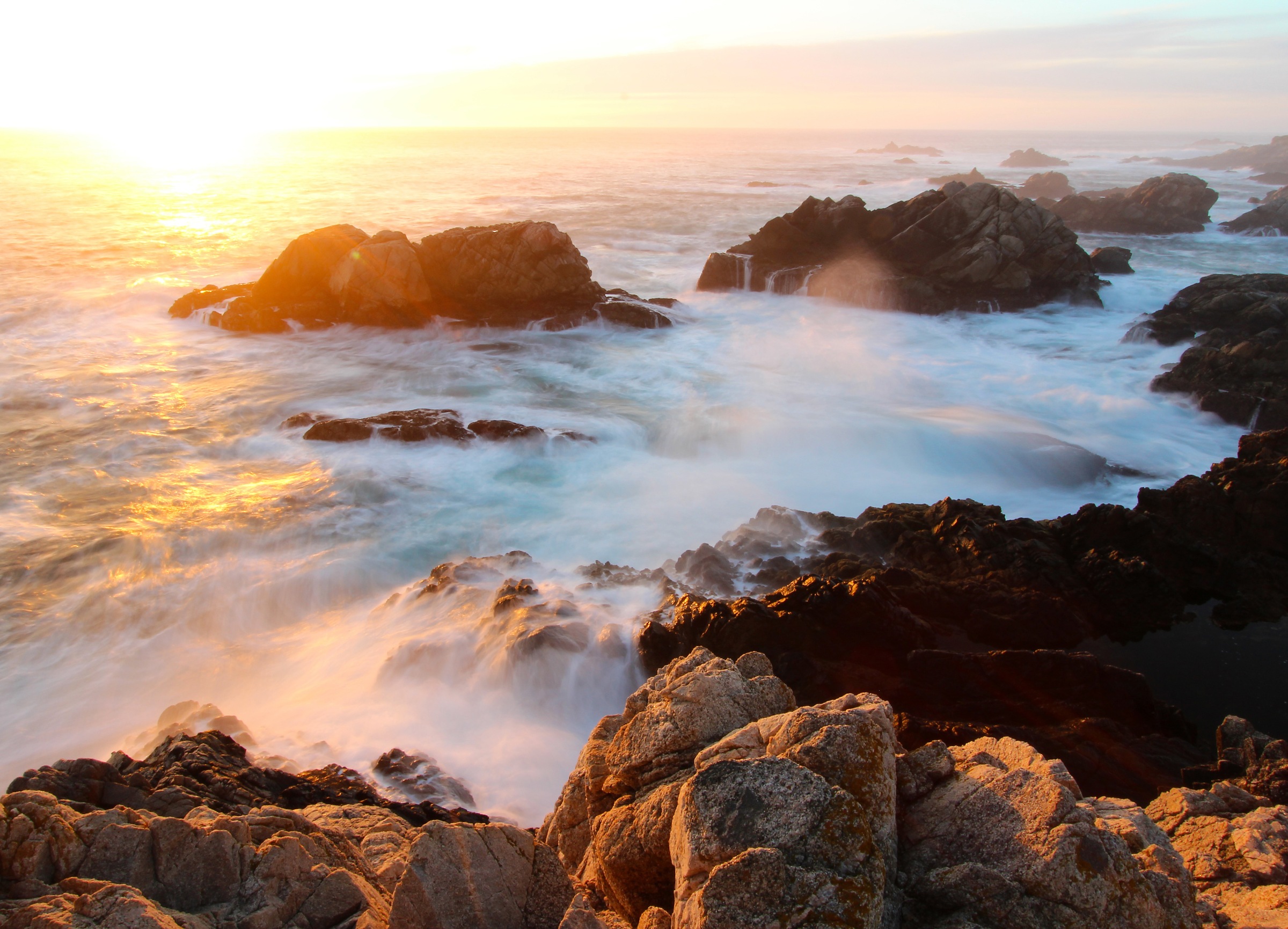 Papermoon Fototapete »Sunset on Big Sur Coast« glatt günstig online kaufen