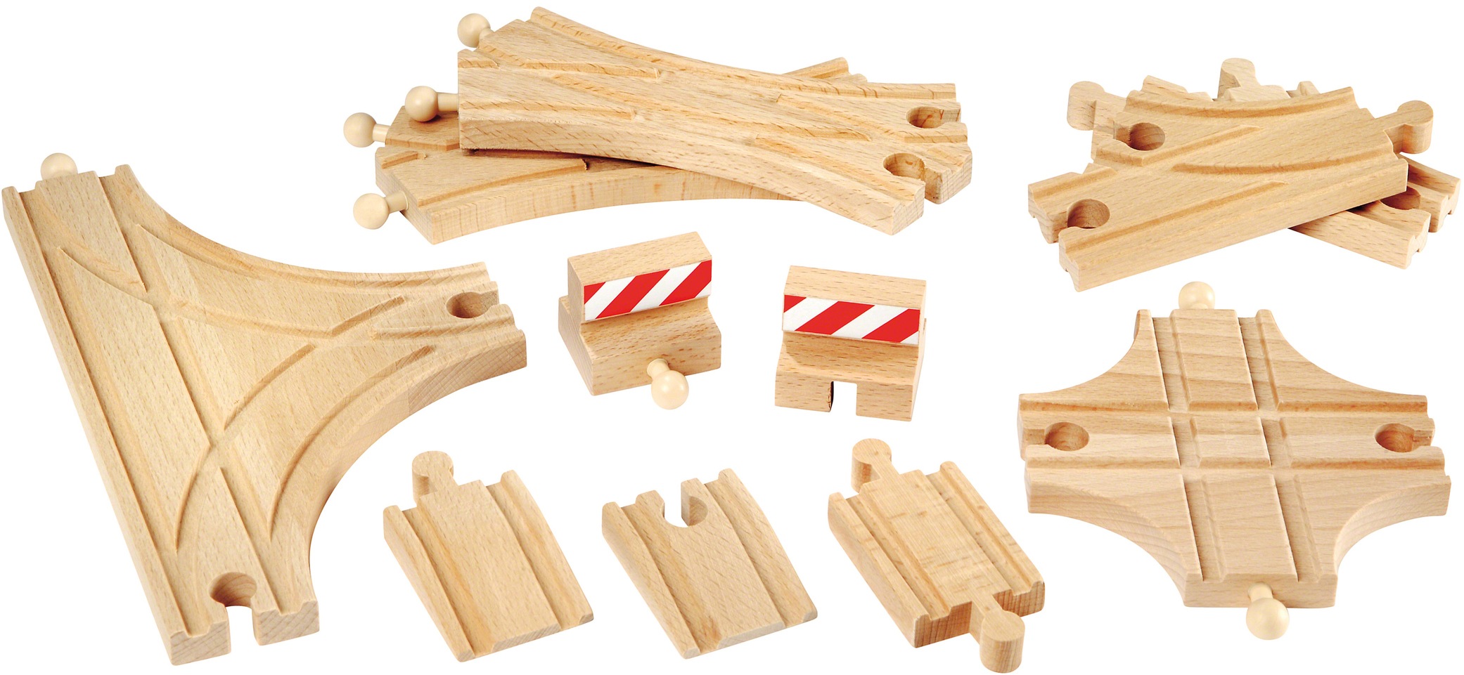 BRIO® Gleise-Set »Ergänzungsset Holzschienensystem, BRIO® WORLD«, Schienen und Weichensortiment; FSC®- schützt Wald - weltweit