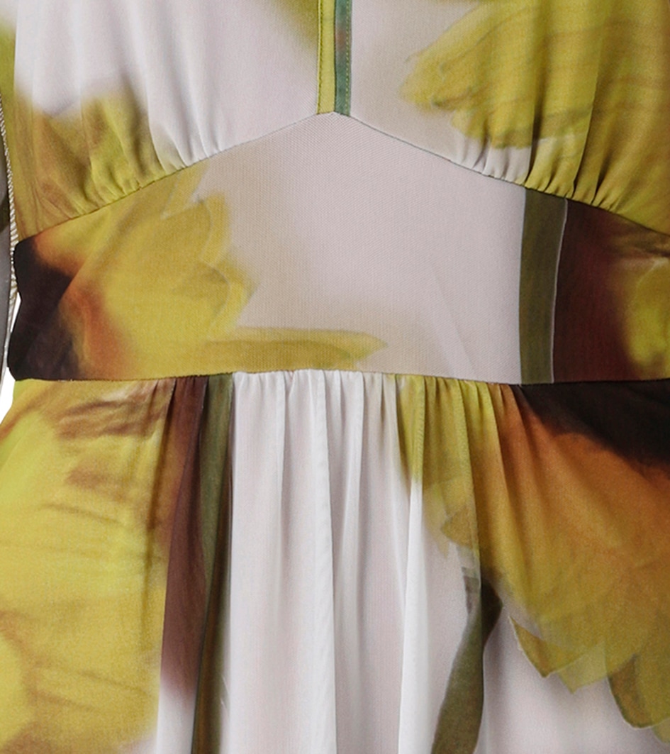 Aniston CASUAL Maxikleid mit großflächigen Sonnenblumen bedruckt