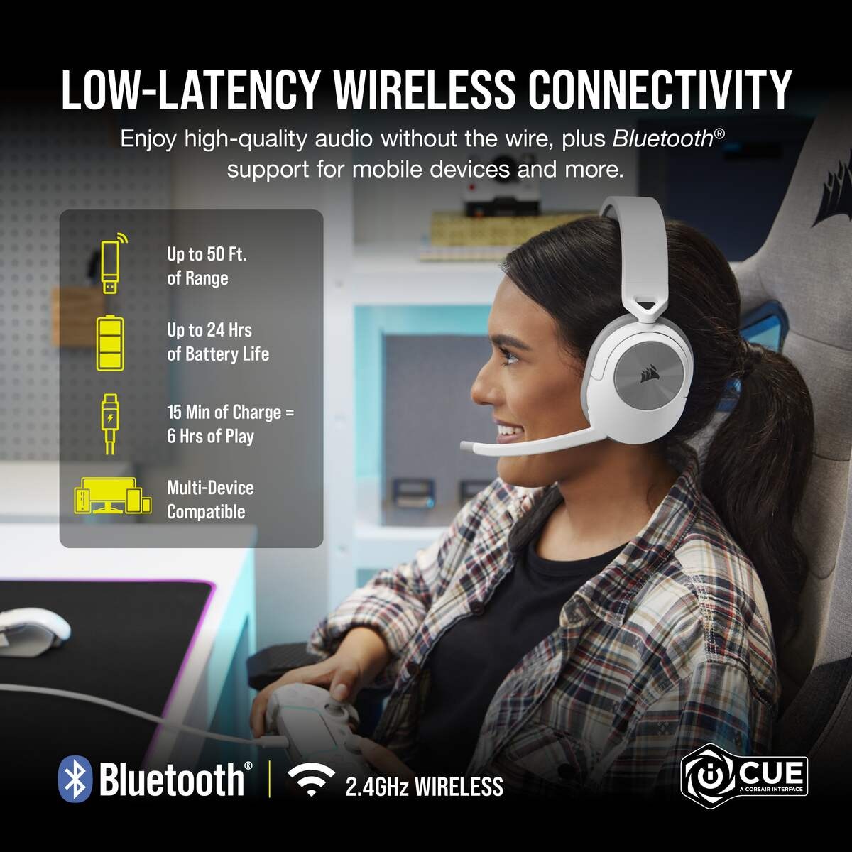 Corsair wireless Kopfhörer »CORSAIR HS55 WIRELESS White«