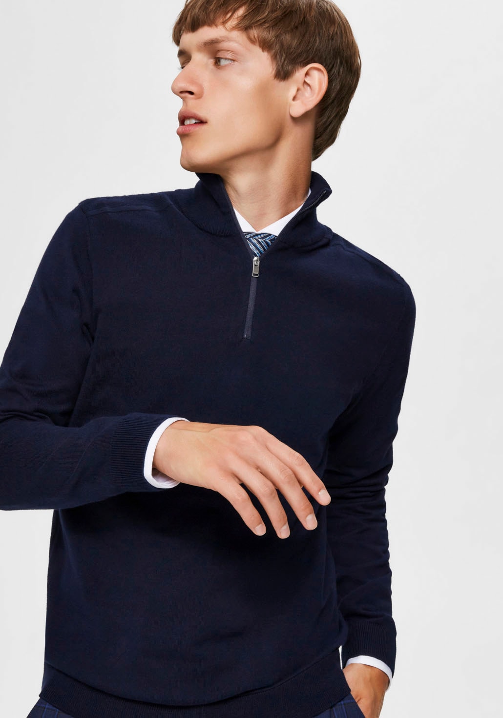 SELECTED HOMME Troyer »SLHBERG HALF ZIP CARDIGAN NOOS«